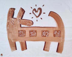 DOG LOVE / PURE LOVE, Gemälde auf Leinwand