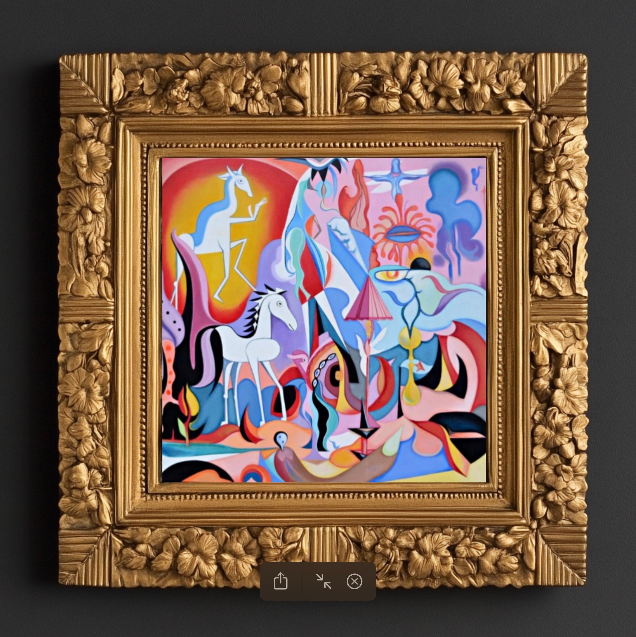 SUEÑO, listo para colgar, pintura acrílica sobre lienzo - Painting de Angel Rivas