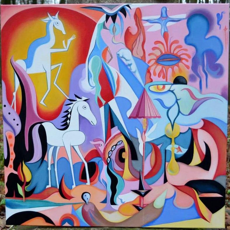 LISTO PARA COLGAR,
Firma en el reverso


Un mundo de fantasía en el que sumergirte. Se inspira en grandes maestros de la pintura como Chagall, Miró y Picasso.

Pintura acrílica sobre lienzo

Se envía enrollado en un tubo.

 
