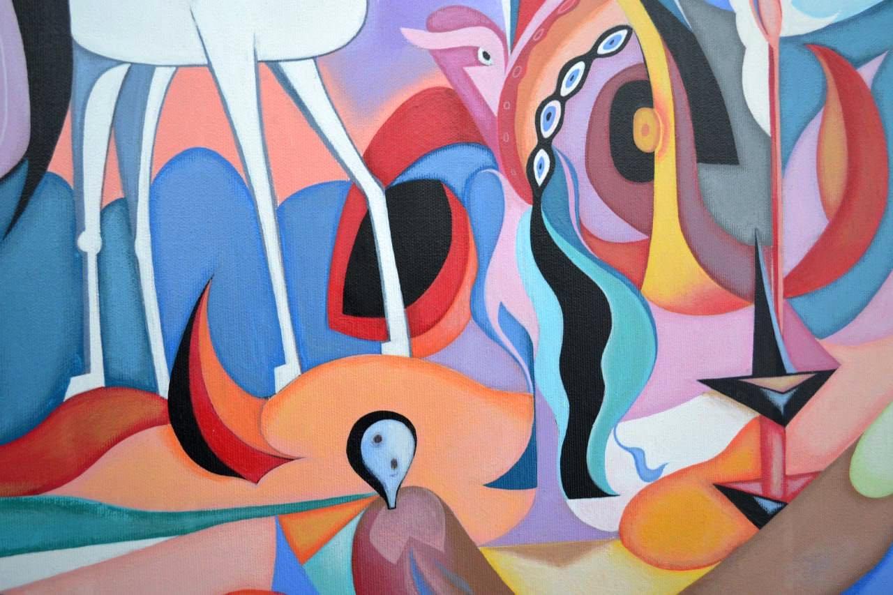 SUEÑO, listo para colgar, pintura acrílica sobre lienzo en venta 1