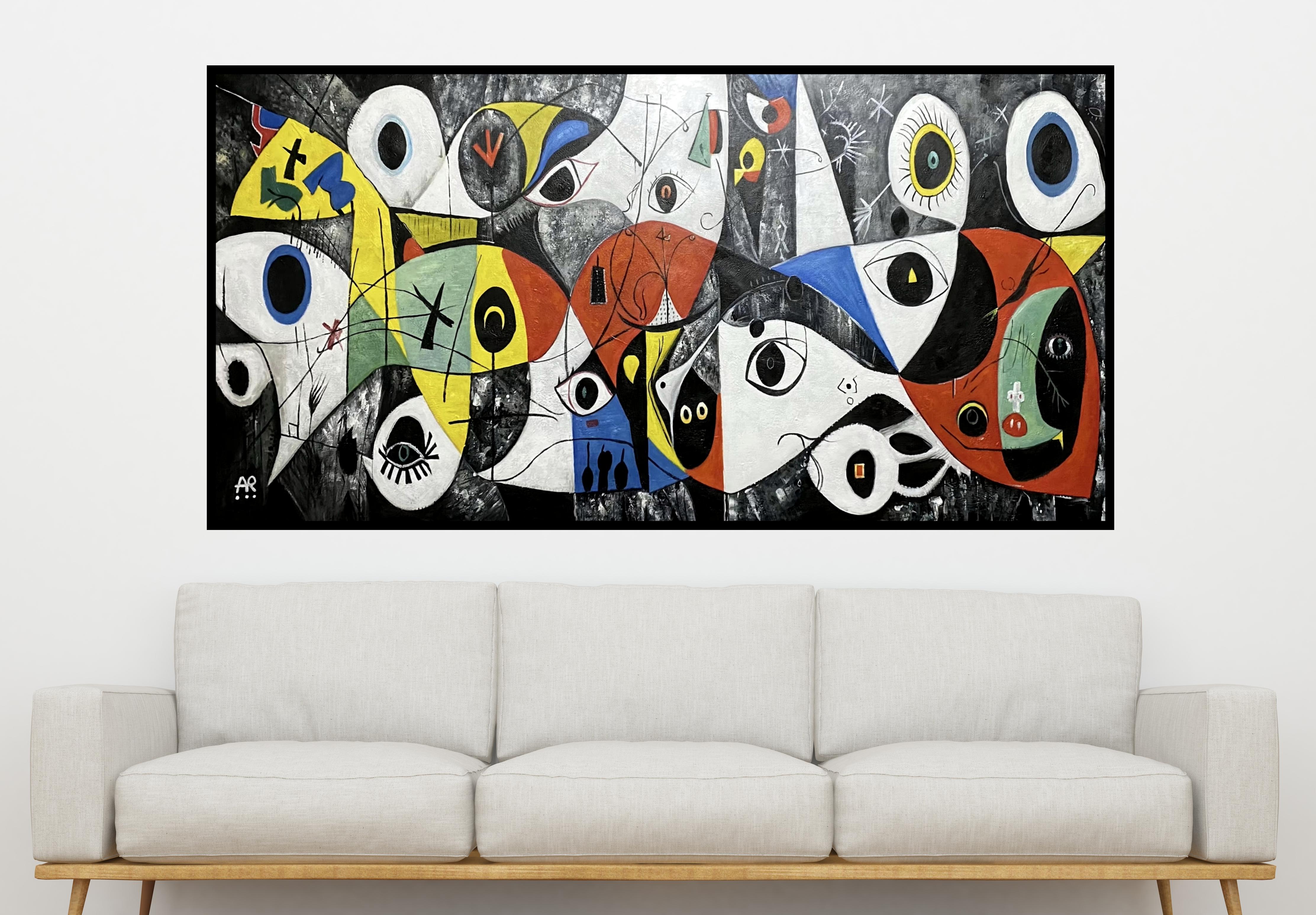 SOGNI DI MIRÓ - Painting di Angel Rivas