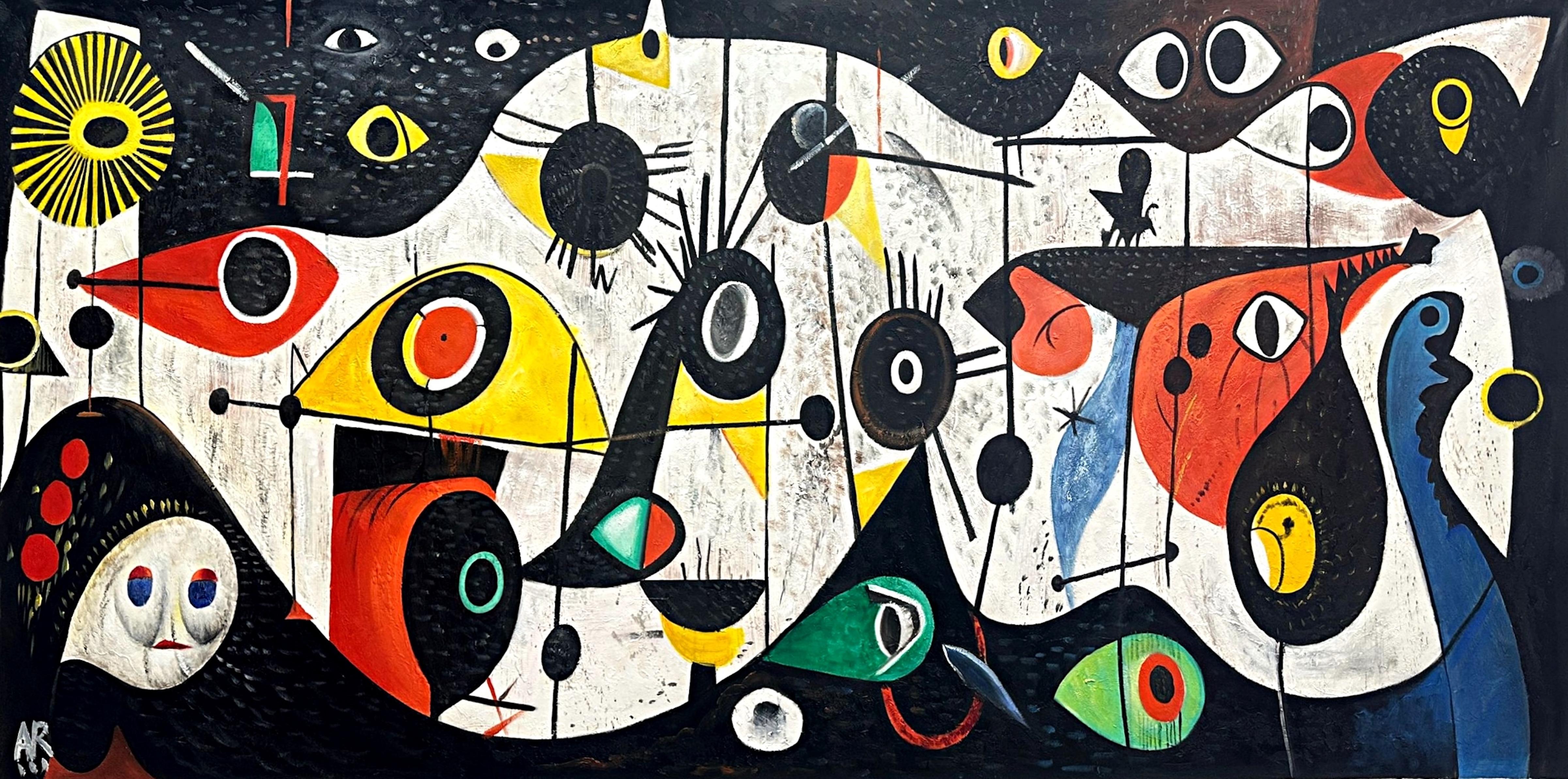 SUEÑOS DE MIRÓ - Painting de Angel Rivas