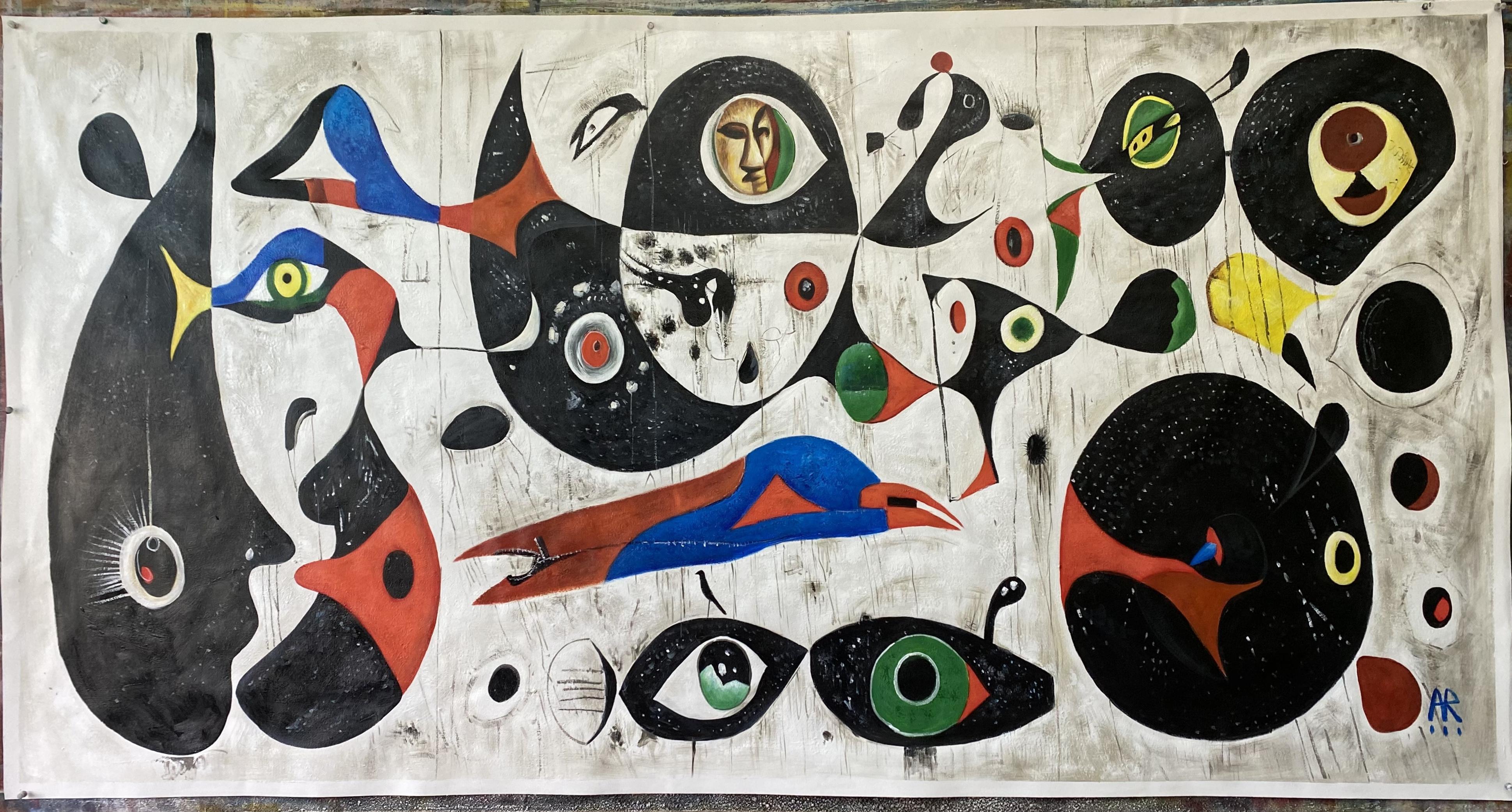 SOGNI DI MIRÓ - Painting di Angel Rivas