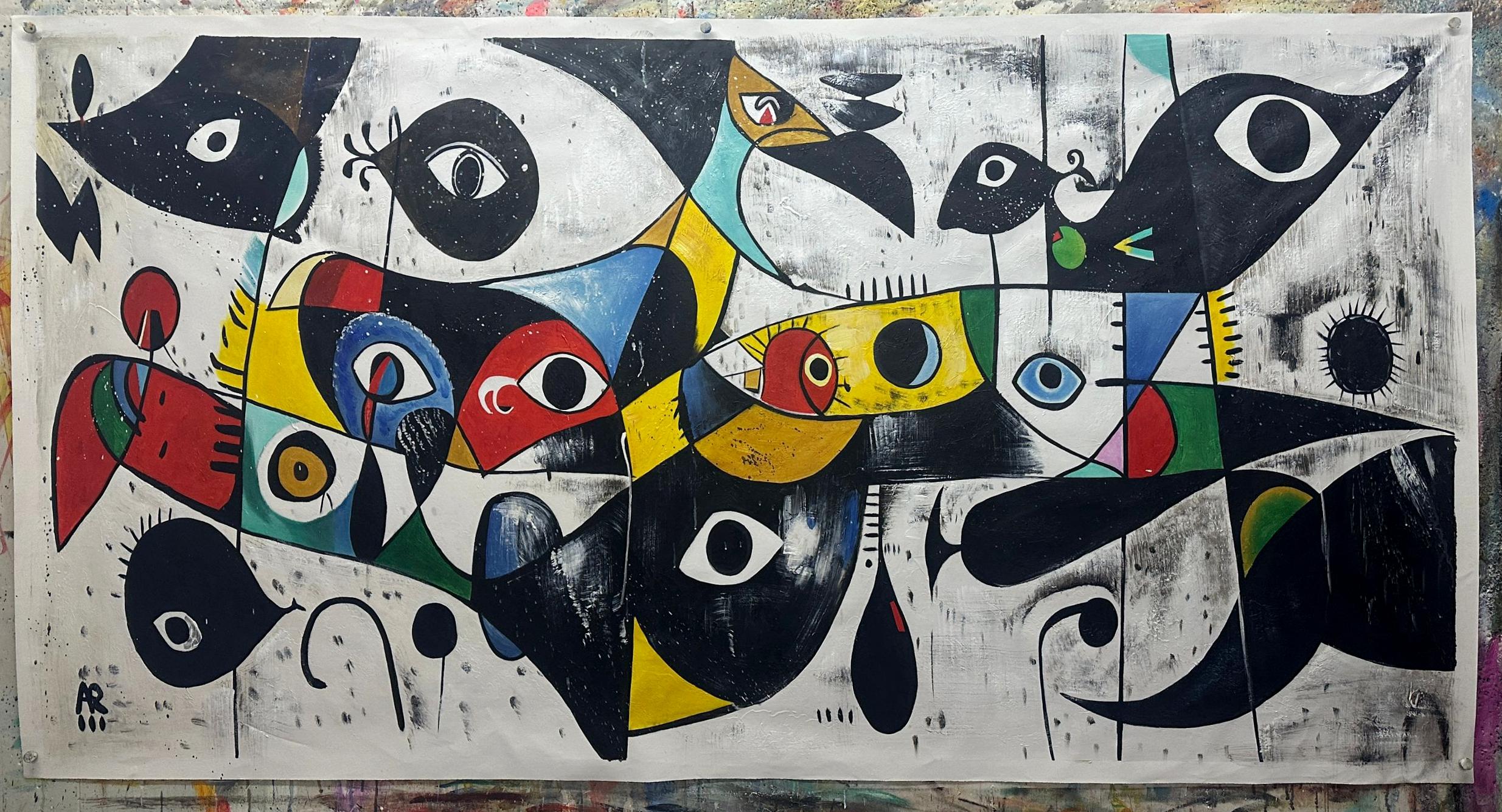 SOGNI DI MIRÓ - Painting di Angel Rivas