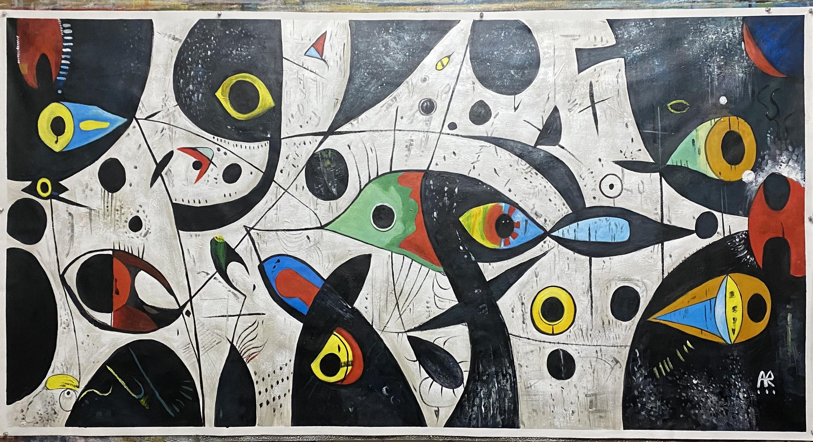 SOGNI DI MIRÓ - Painting di Angel Rivas