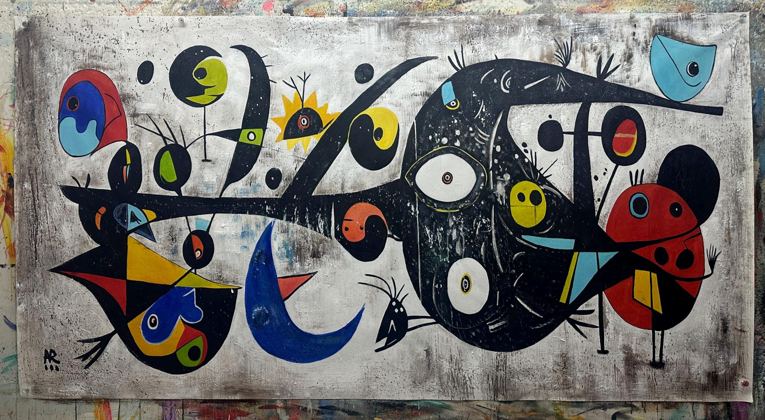 SUEÑOS DE MIRÓ - Painting de Angel Rivas