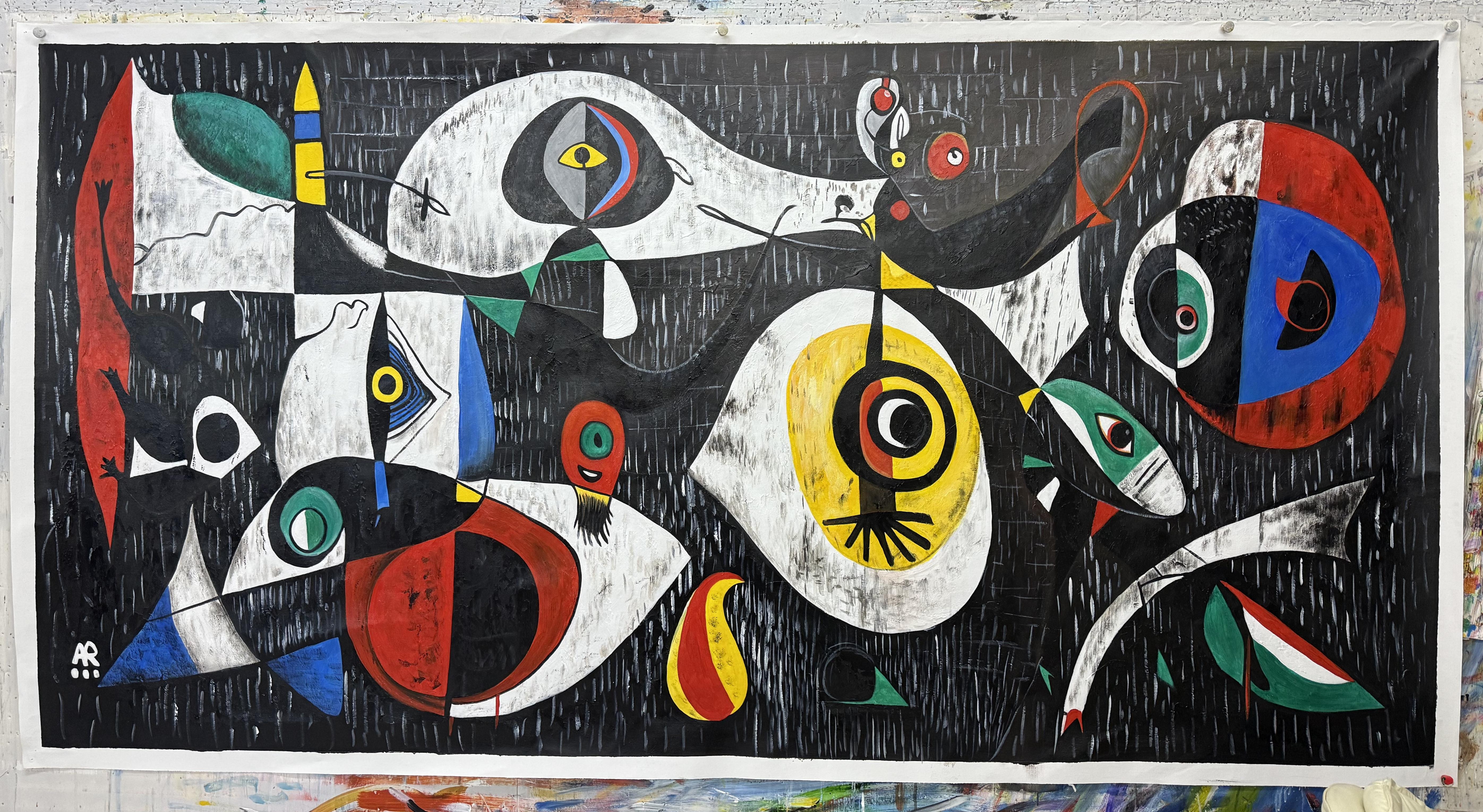 SUEÑOS DE MIRÓ - Painting de Angel Rivas