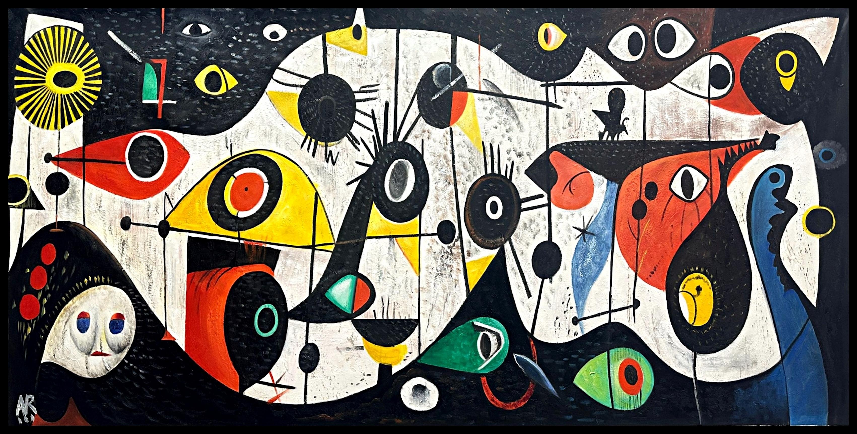 SUEÑOS DE MIRÓ - Painting Posmoderno de Angel Rivas