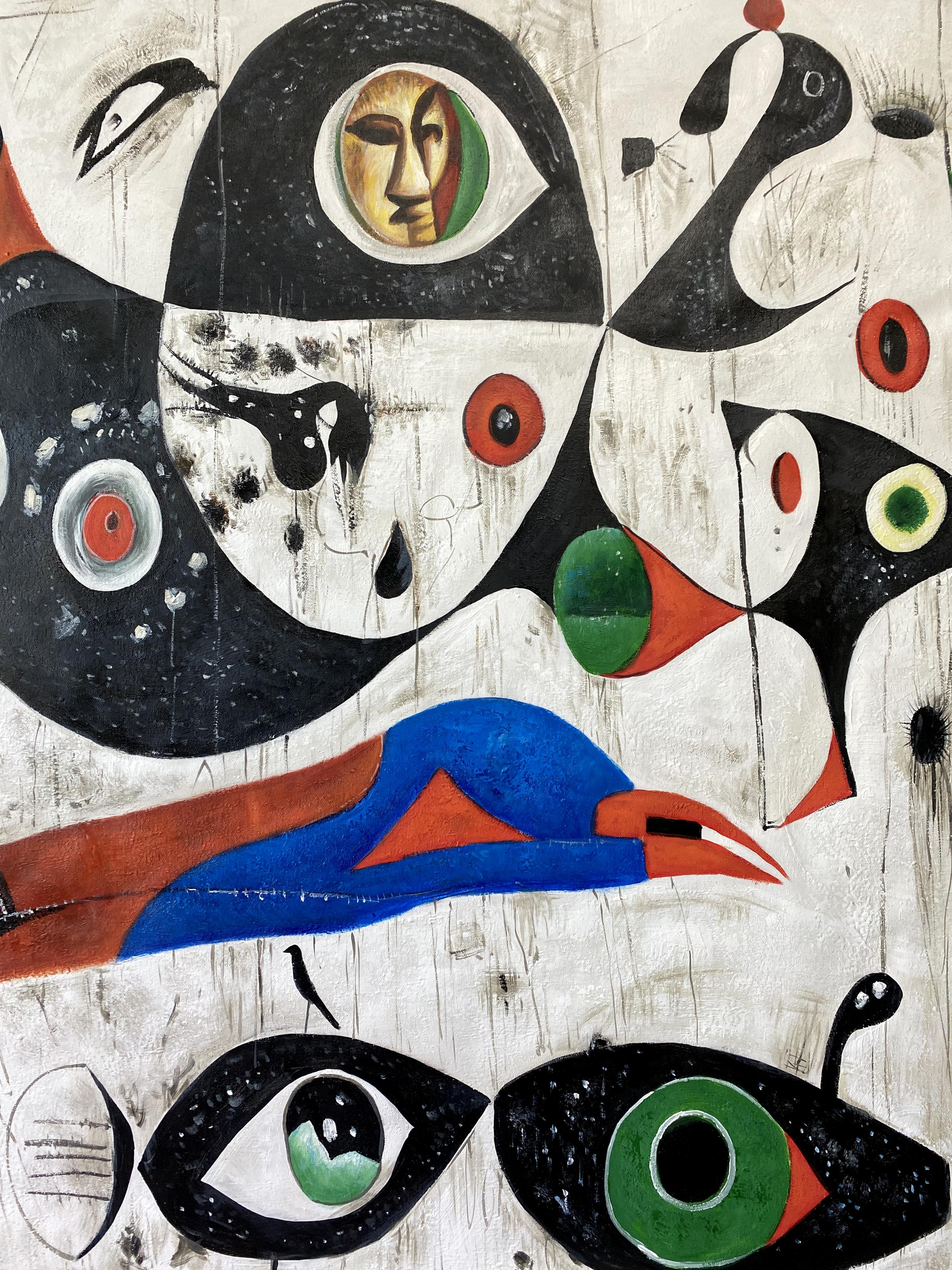 SOGNI DI MIRÓ - Painting Postmoderno di Angel Rivas