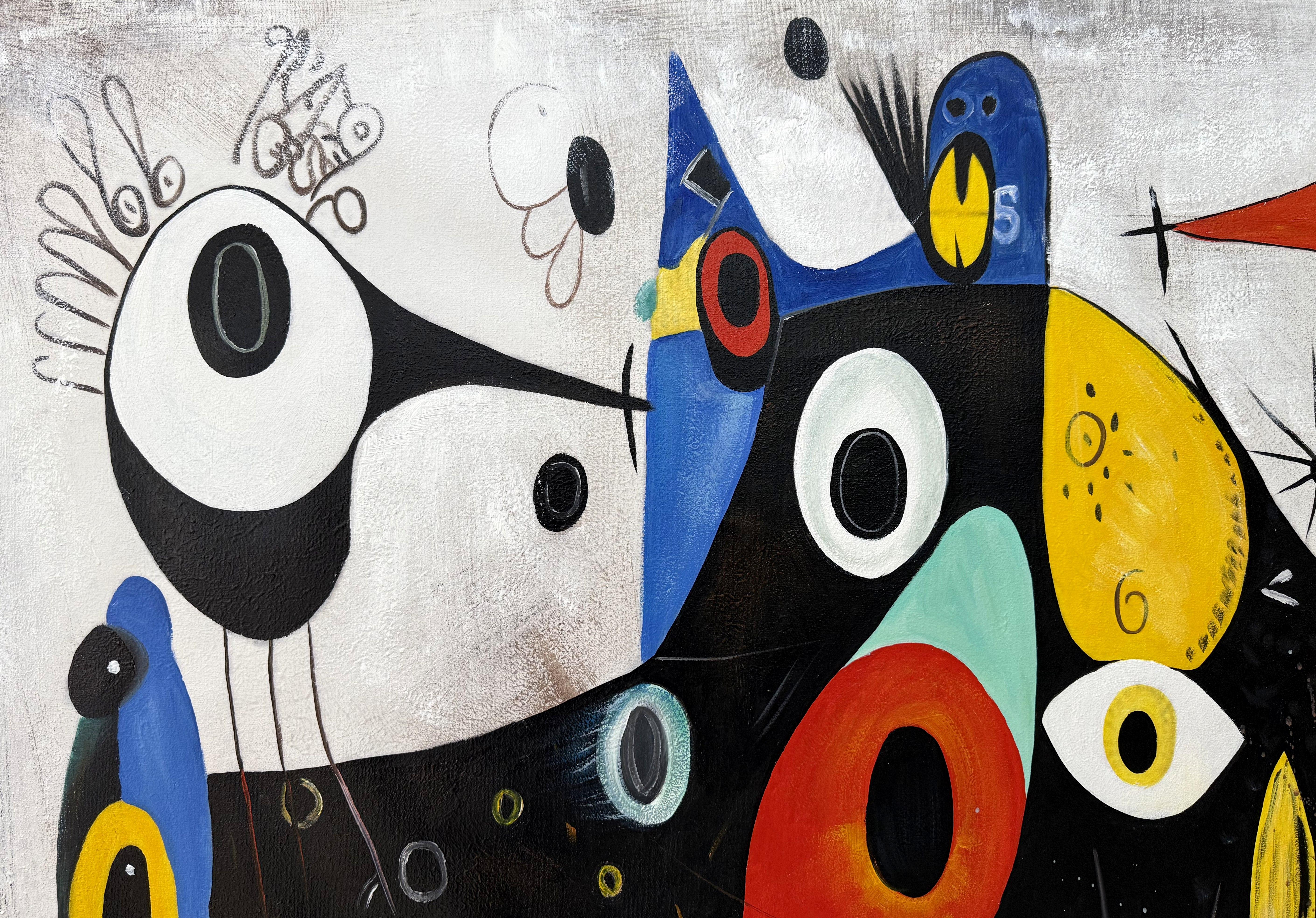 TÄUME VON MIRÓ (Postmoderne), Painting, von Angel Rivas