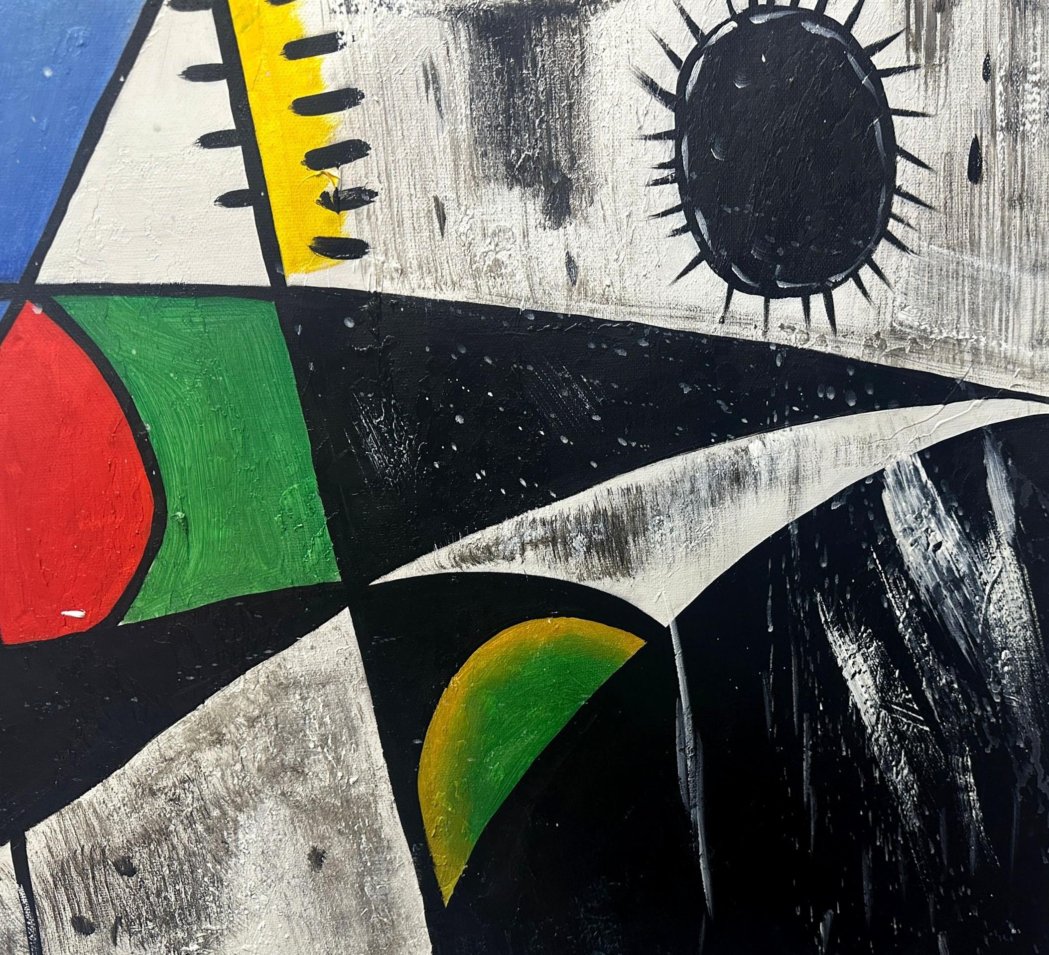 SOGNI DI MIRÓ - Figurative Painting Beige di Angel Rivas
