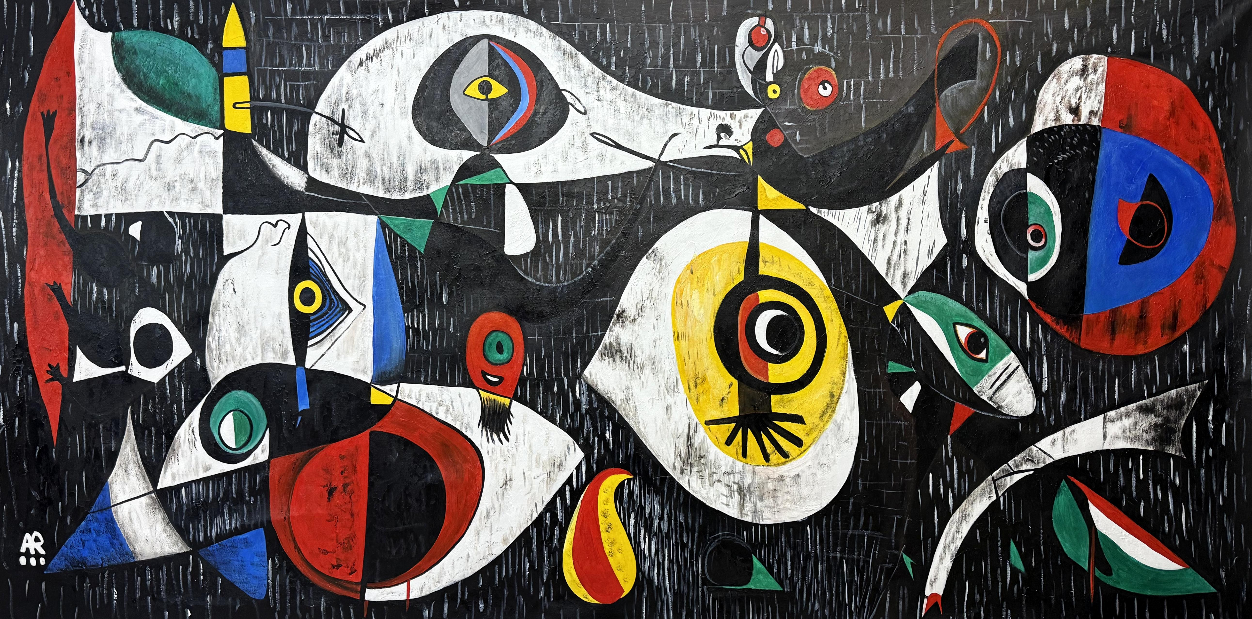 Figurative Painting de Angel Rivas - SUEÑOS DE MIRÓ