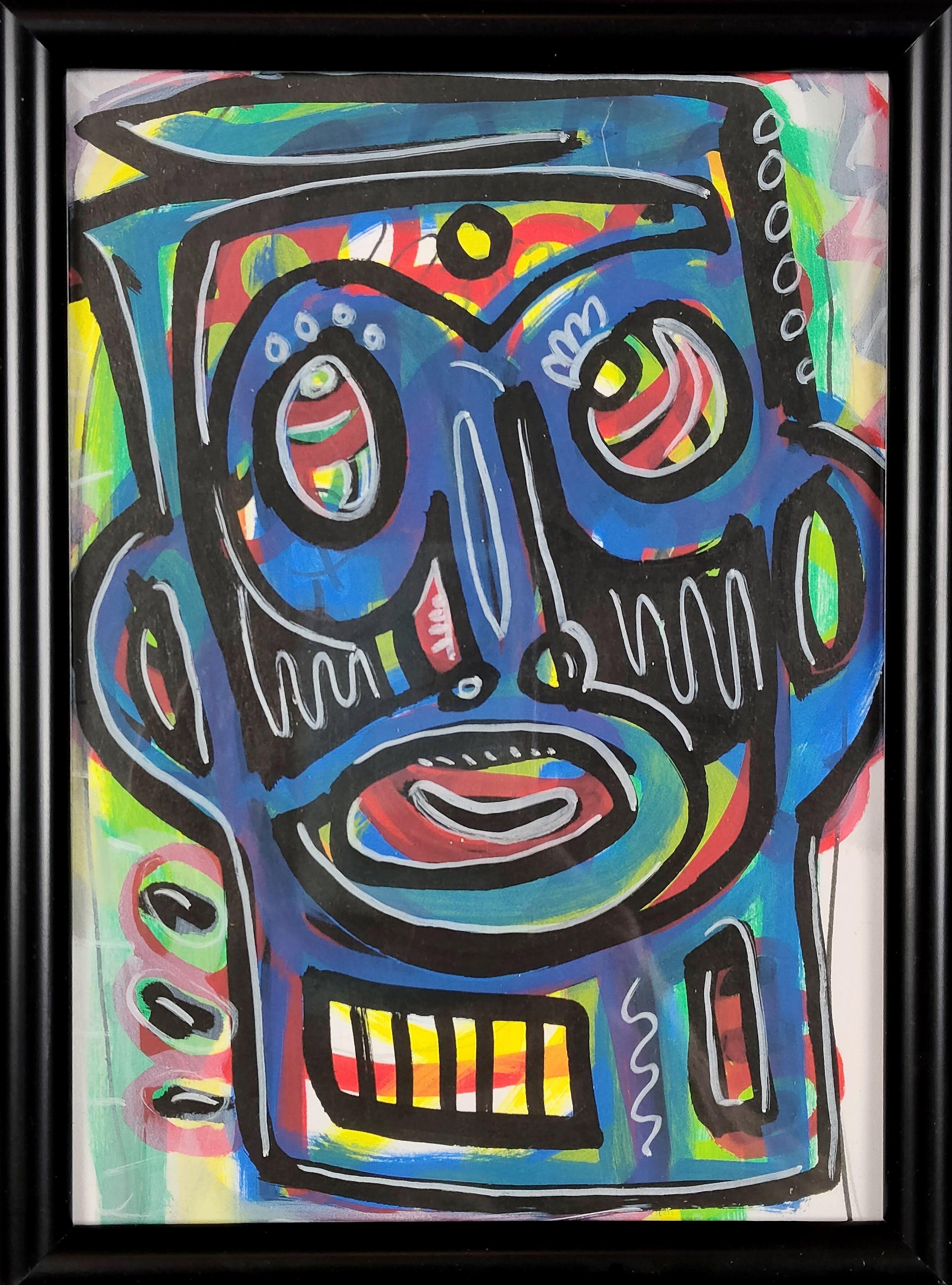 Angel Rivas - FACE at 1stDibs | angel rivas height, neo expressionism ...