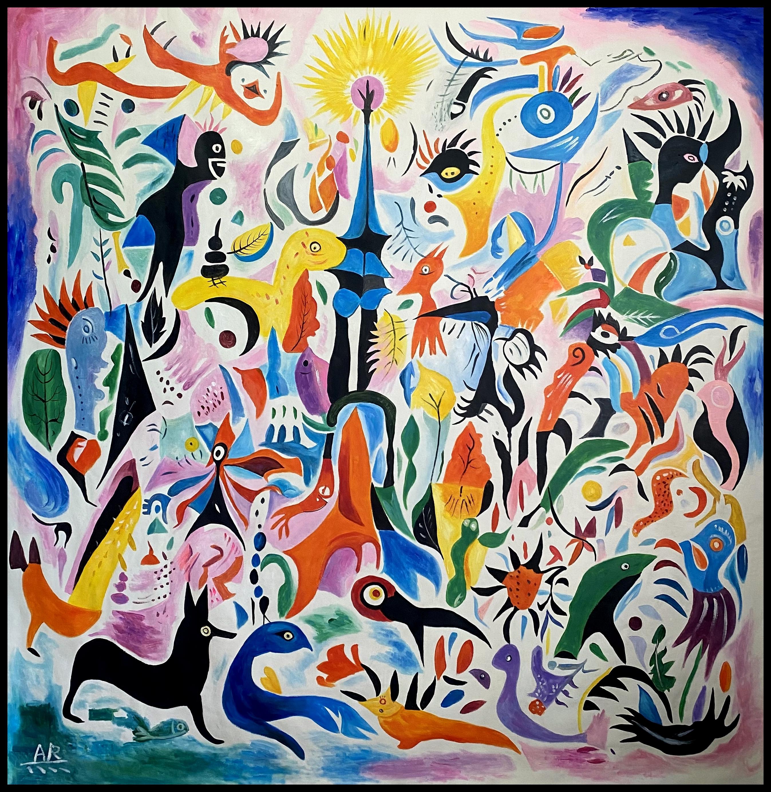 MONDO FANTASTICO - Painting Moderno di Angel Rivas