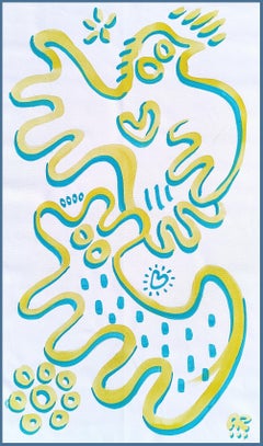 FLAMENCO BIRD,  painting on canvas