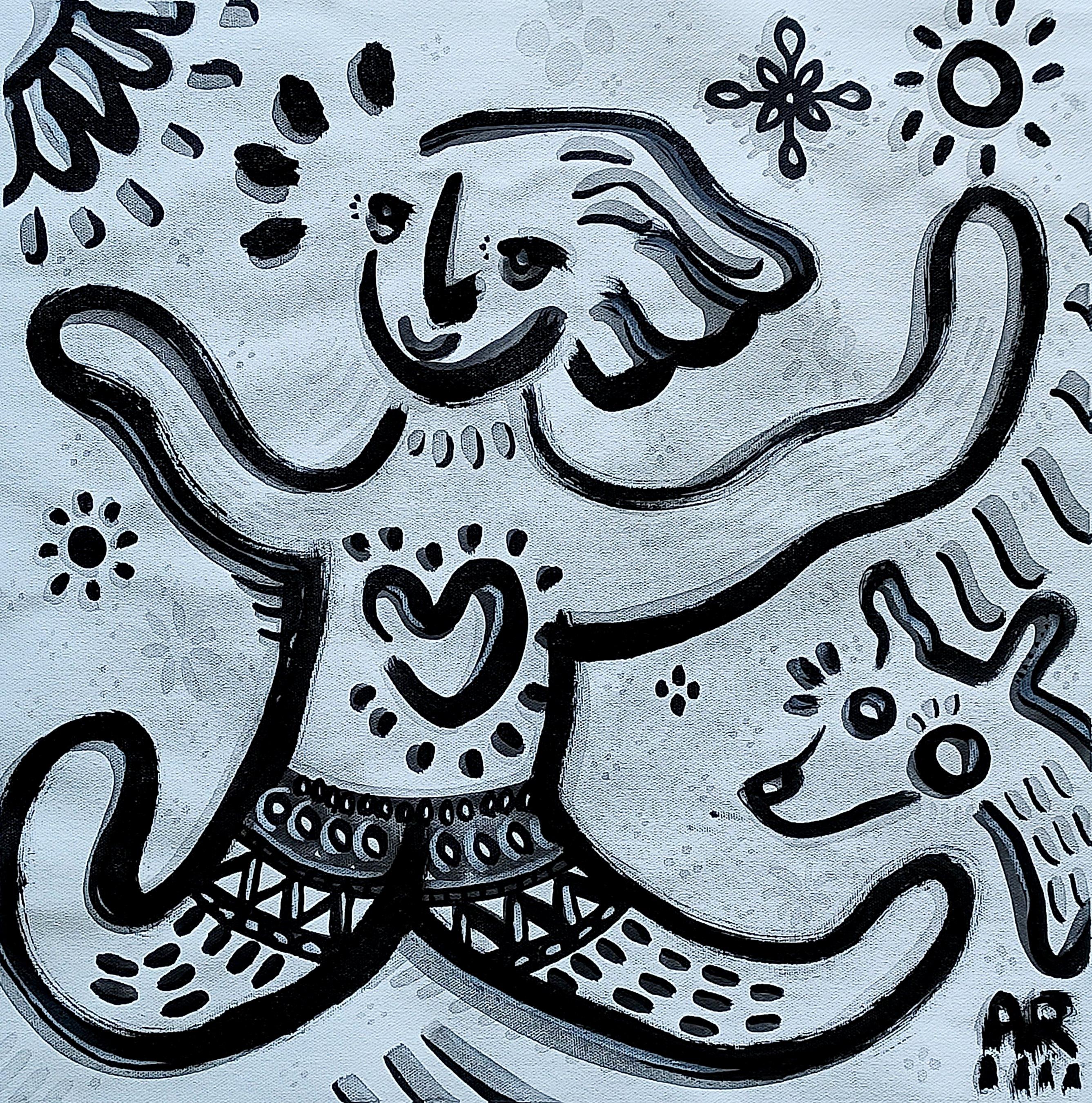 FLUJO - Painting de Angel Rivas