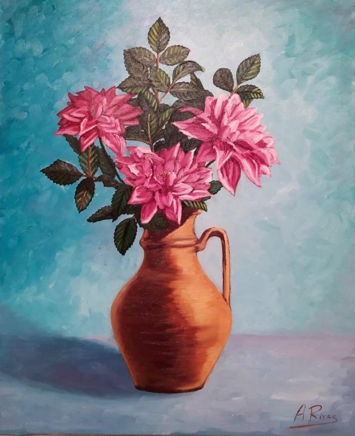 Figurative Painting di Angel Rivas - FIORI