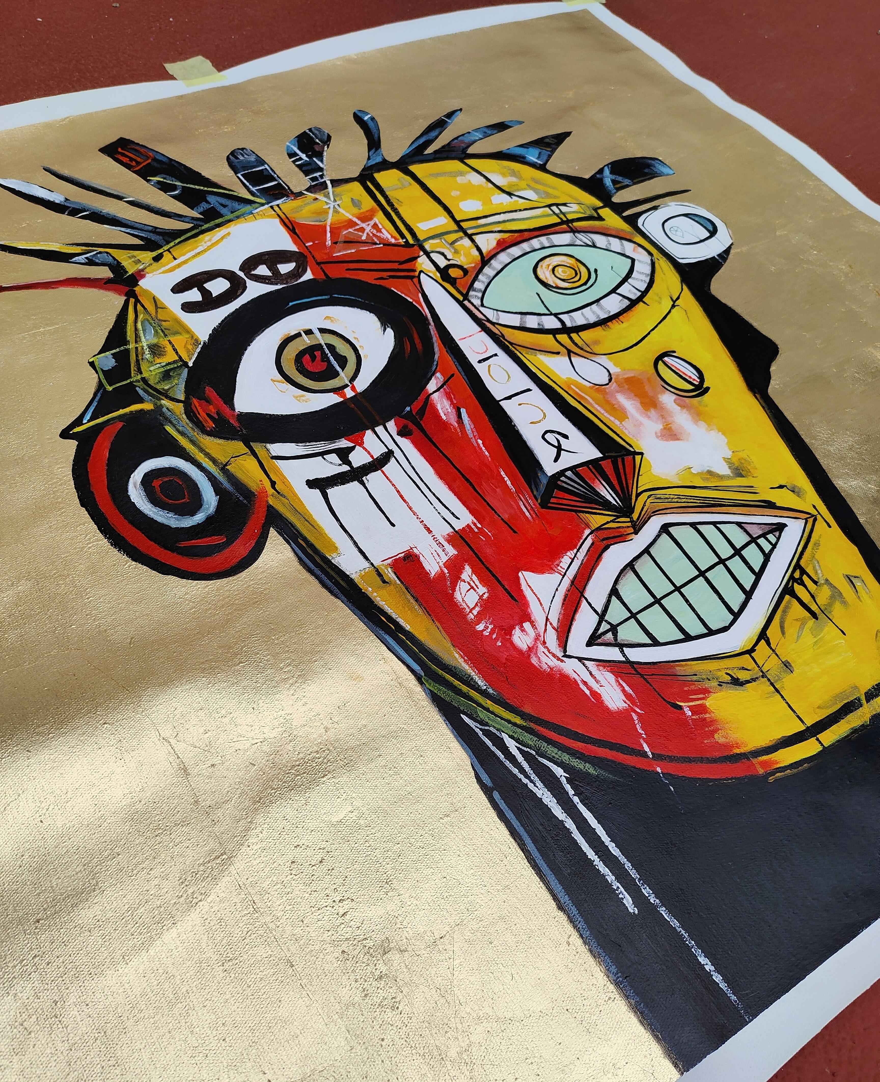 MASQUE D'OR - Painting de Angel Rivas