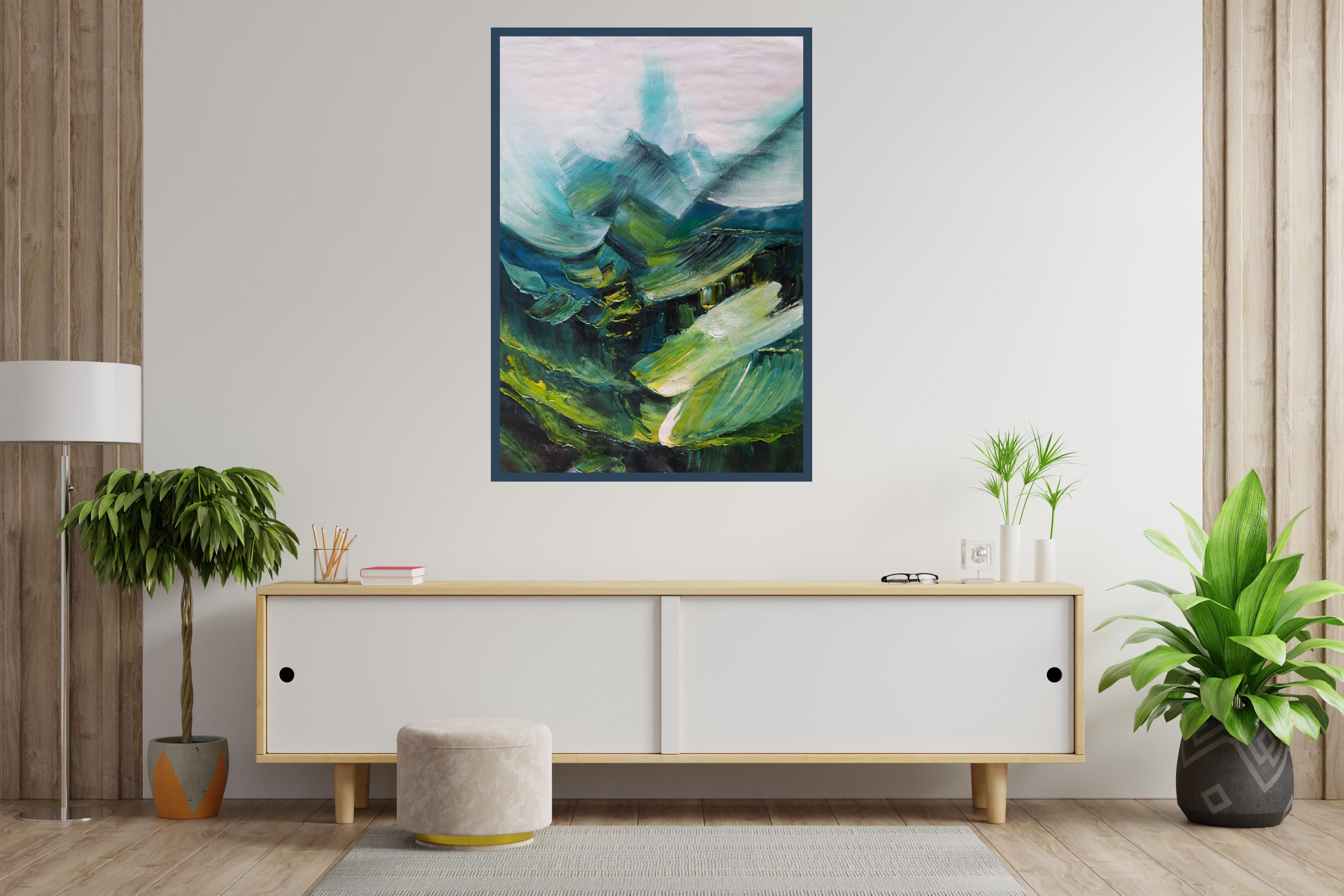 GREEN MOUNTAIN - Painting by Angel Rivas