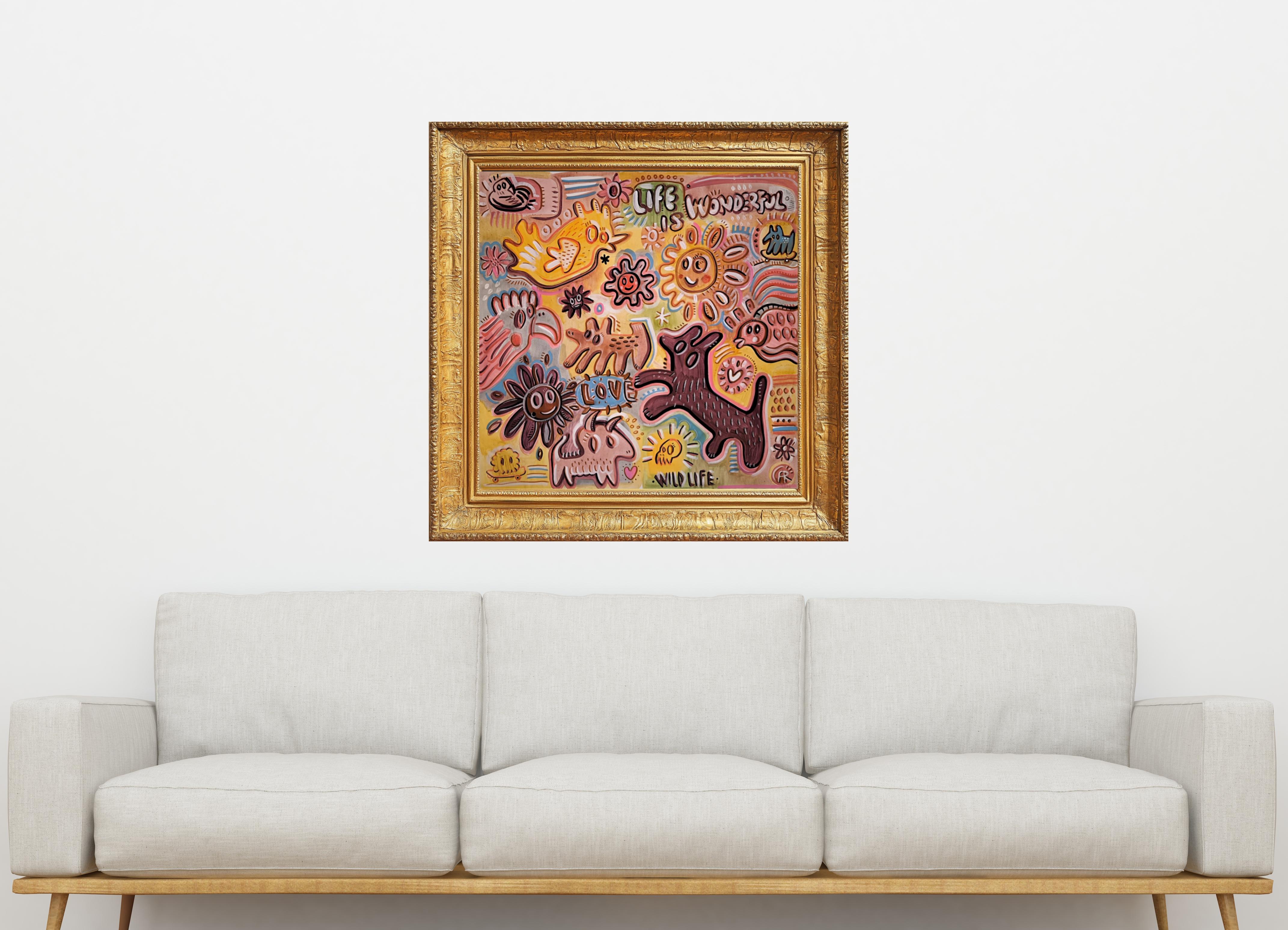 DAS LEBEN IST WUNDERBAR (Neue Wilde), Painting, von Angel Rivas