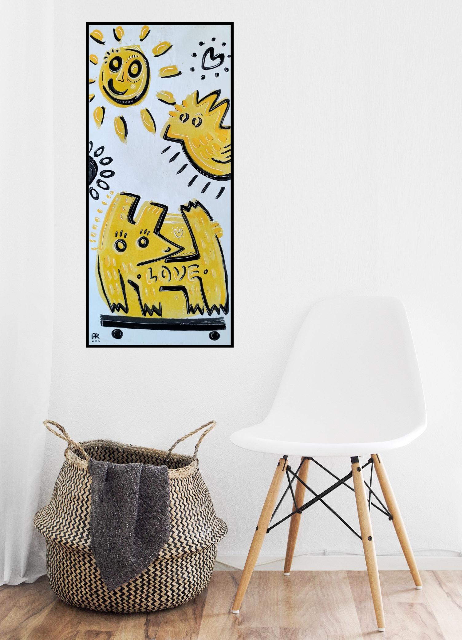 CANE D'AMORE - Painting di Angel Rivas