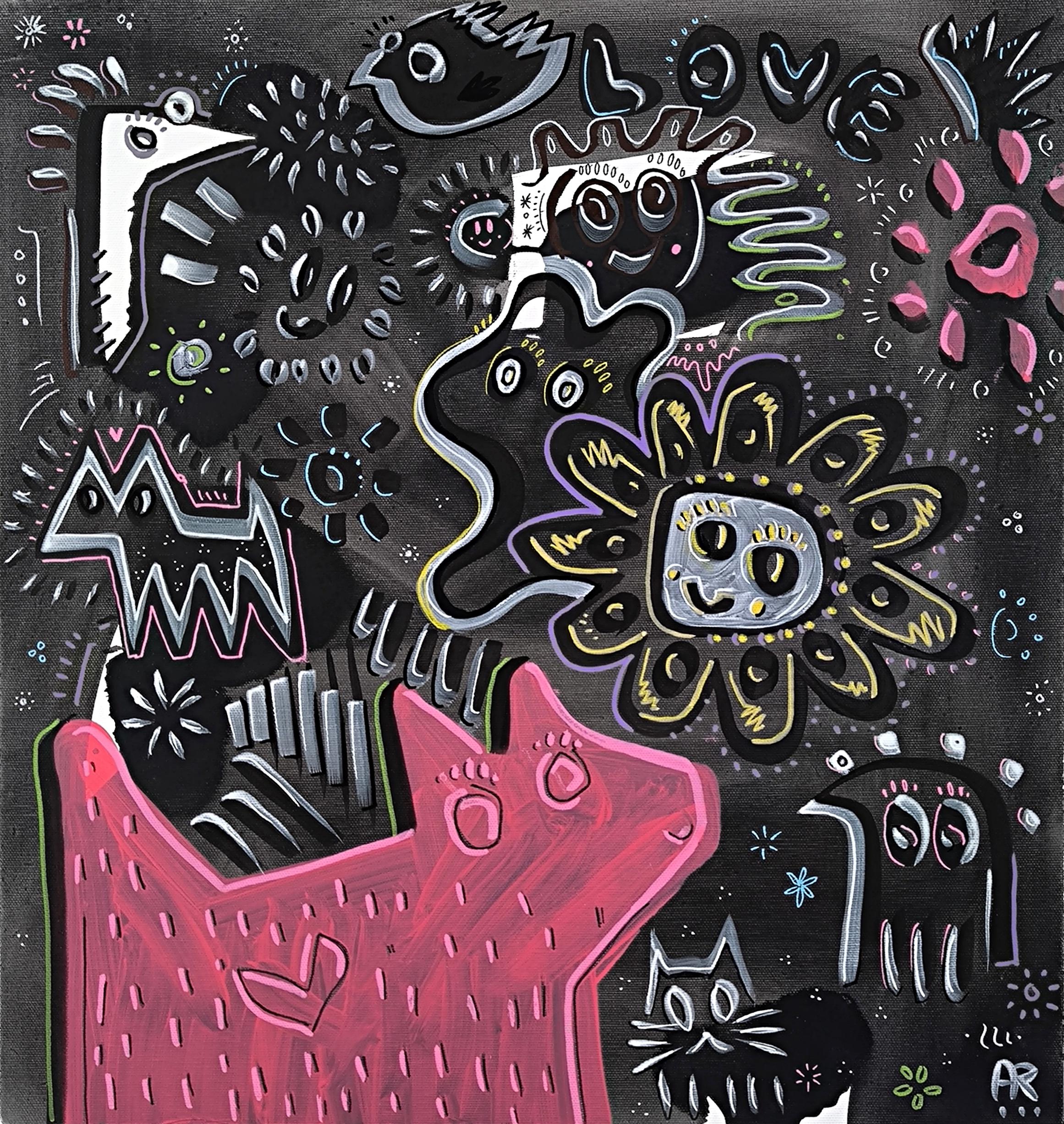 Angel Rivas Animal Painting - LOVE NATURE
