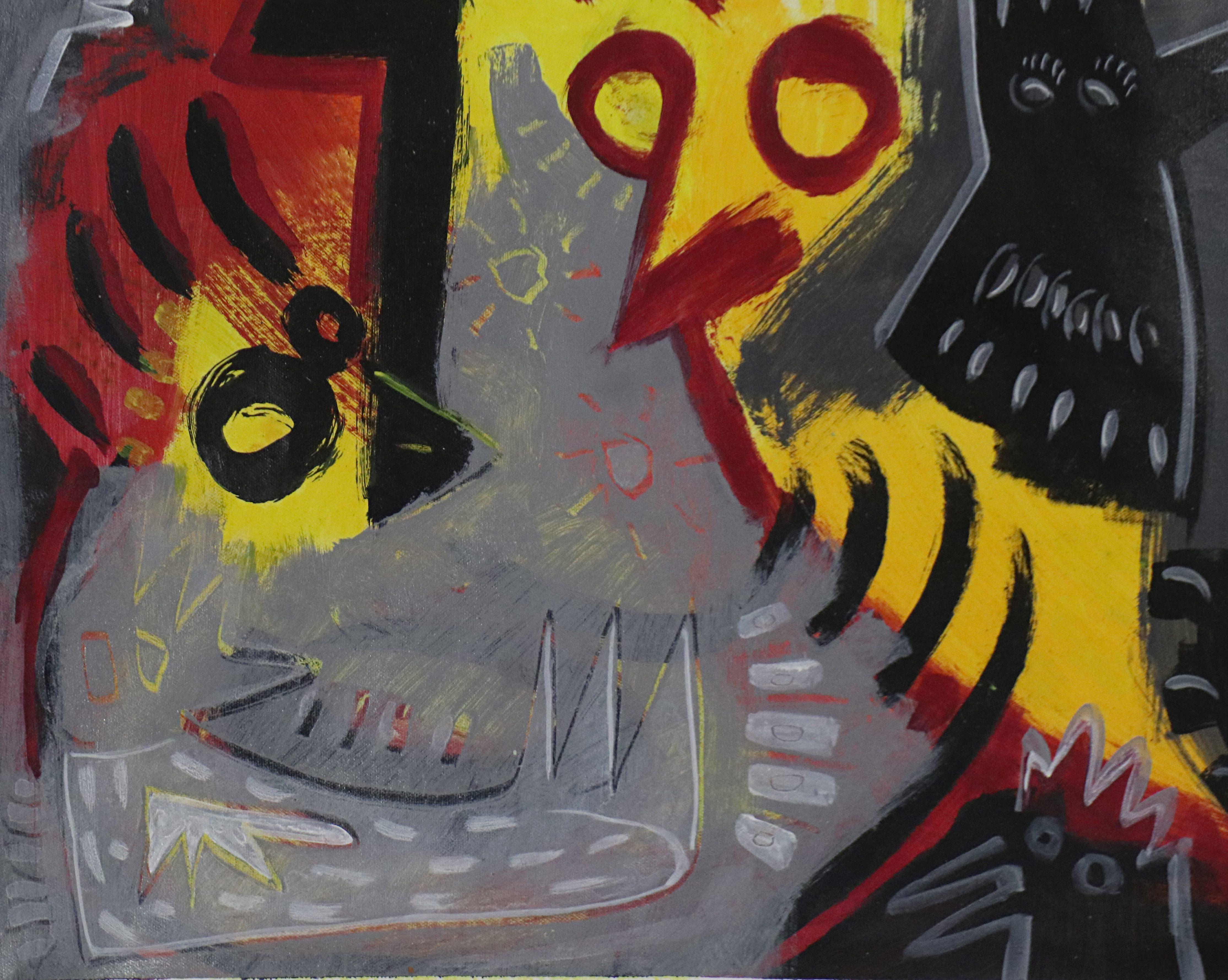 LIEBE NATUR IN FLAMMEN (Expressionismus), Painting, von Angel Rivas