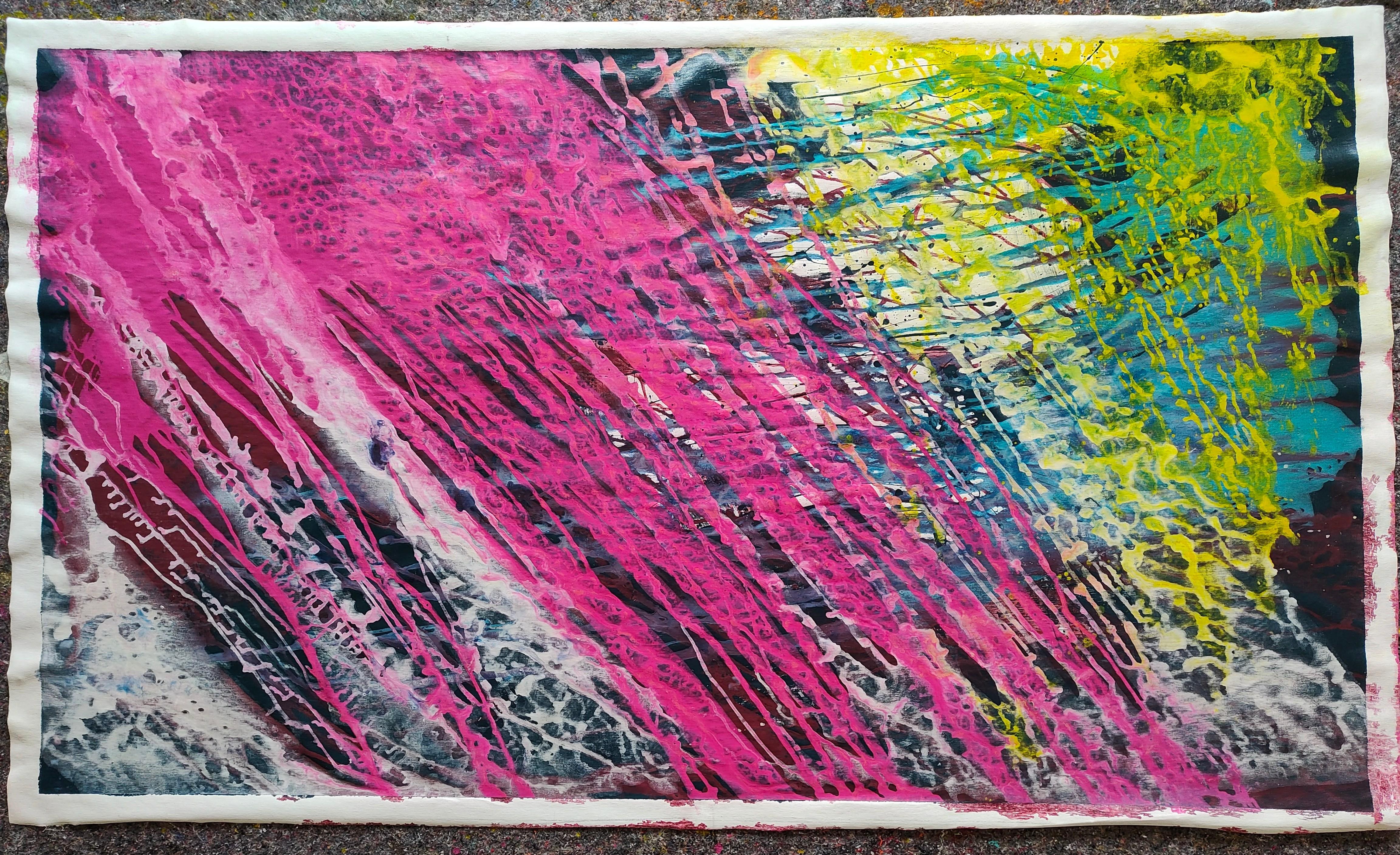FUSIONE - Painting Espressionismo astratto di Angel Rivas