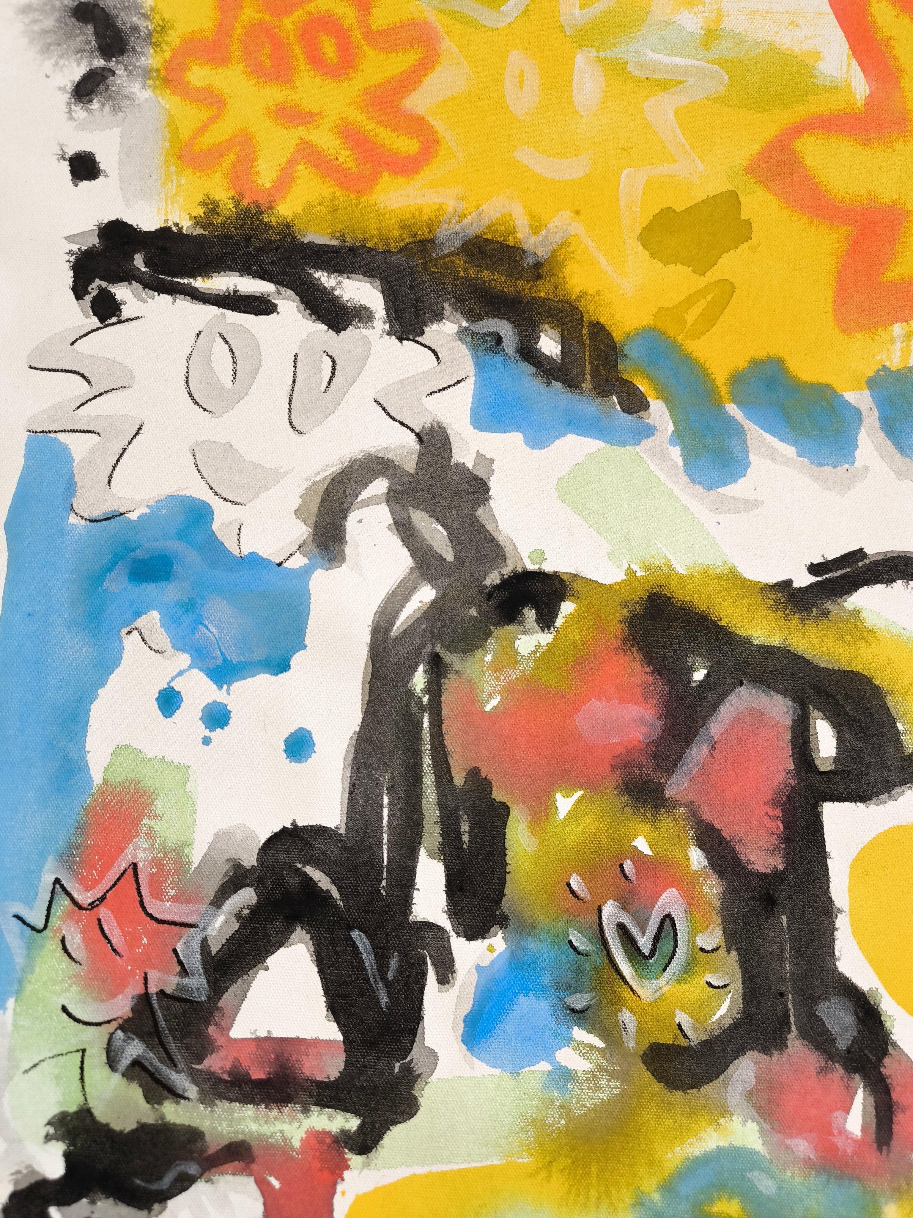 MY SMILING STAR - Neo-Expressionist Painting by Angel Rivas