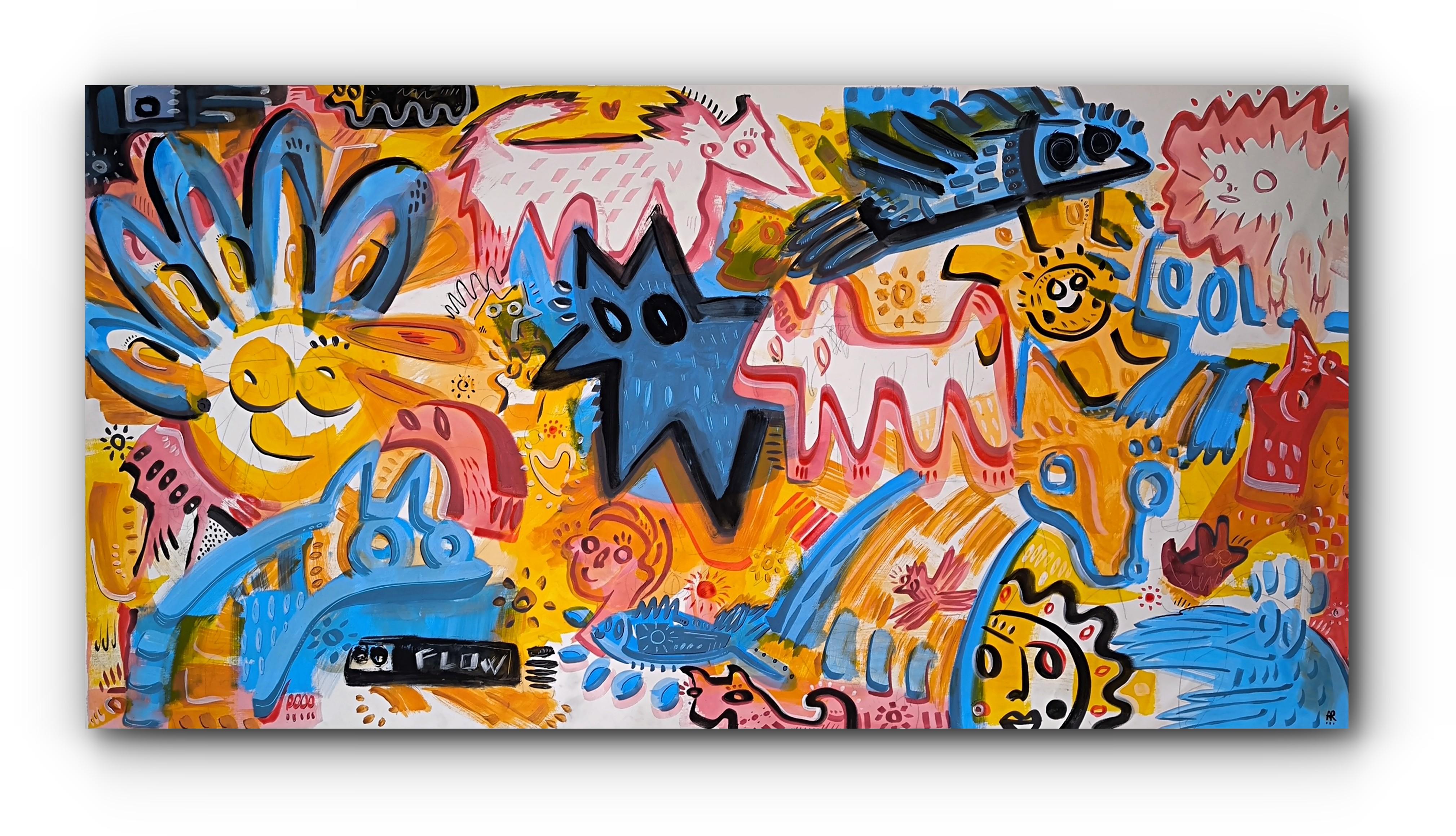 NATURAL FLOW - Painting di Angel Rivas