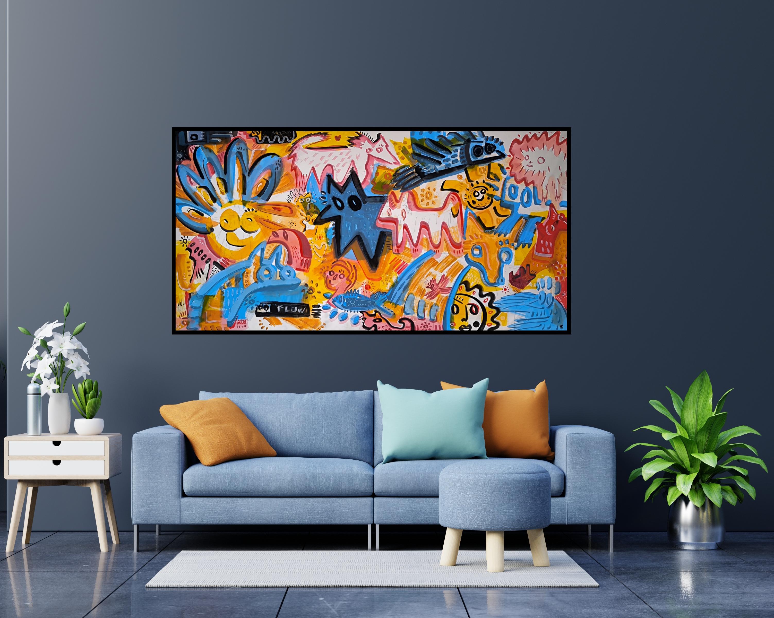 NATURAL FLOW - Painting Neoespressionismo di Angel Rivas
