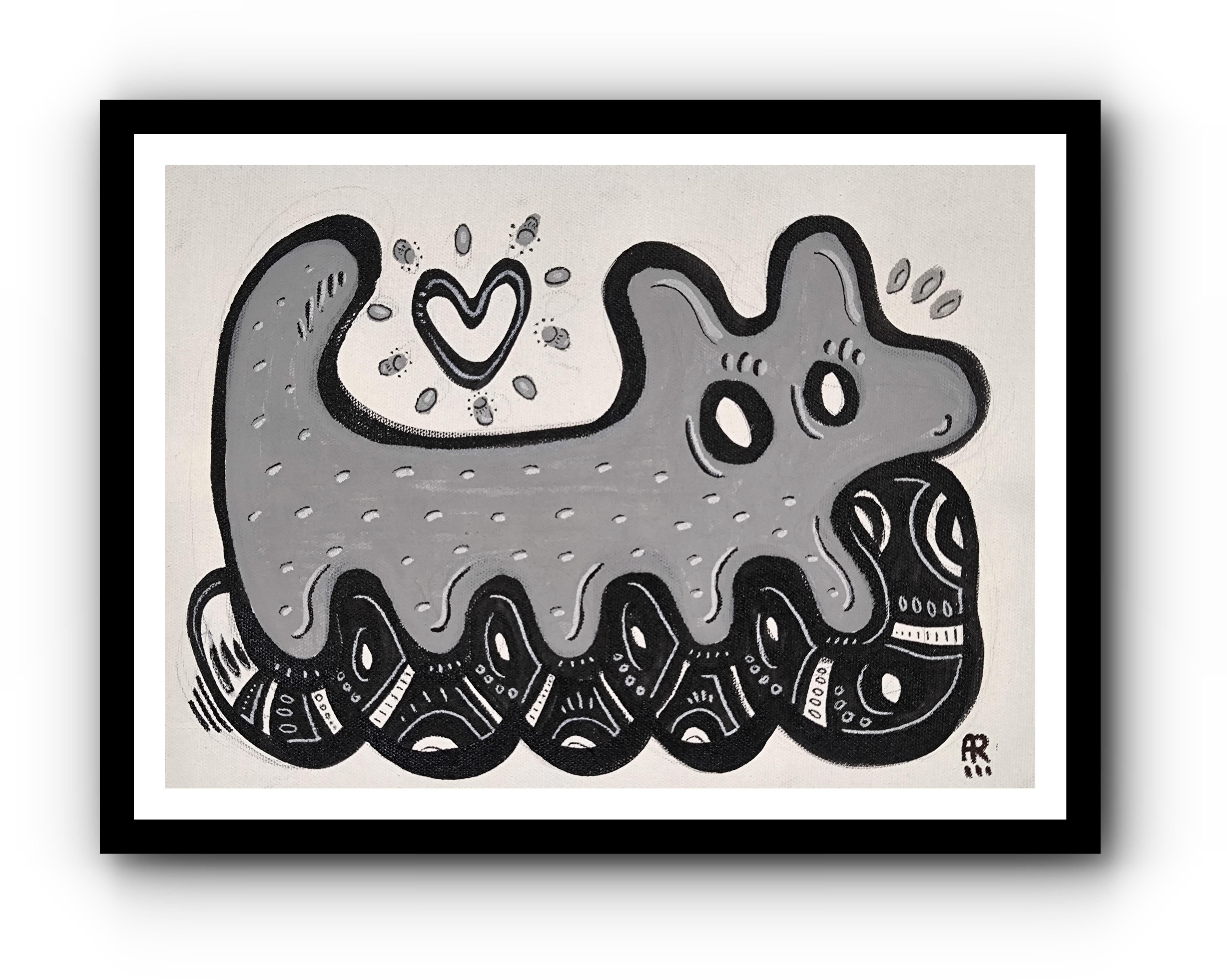 Animal Painting Angel Rivas - CHIEN SERPENT
