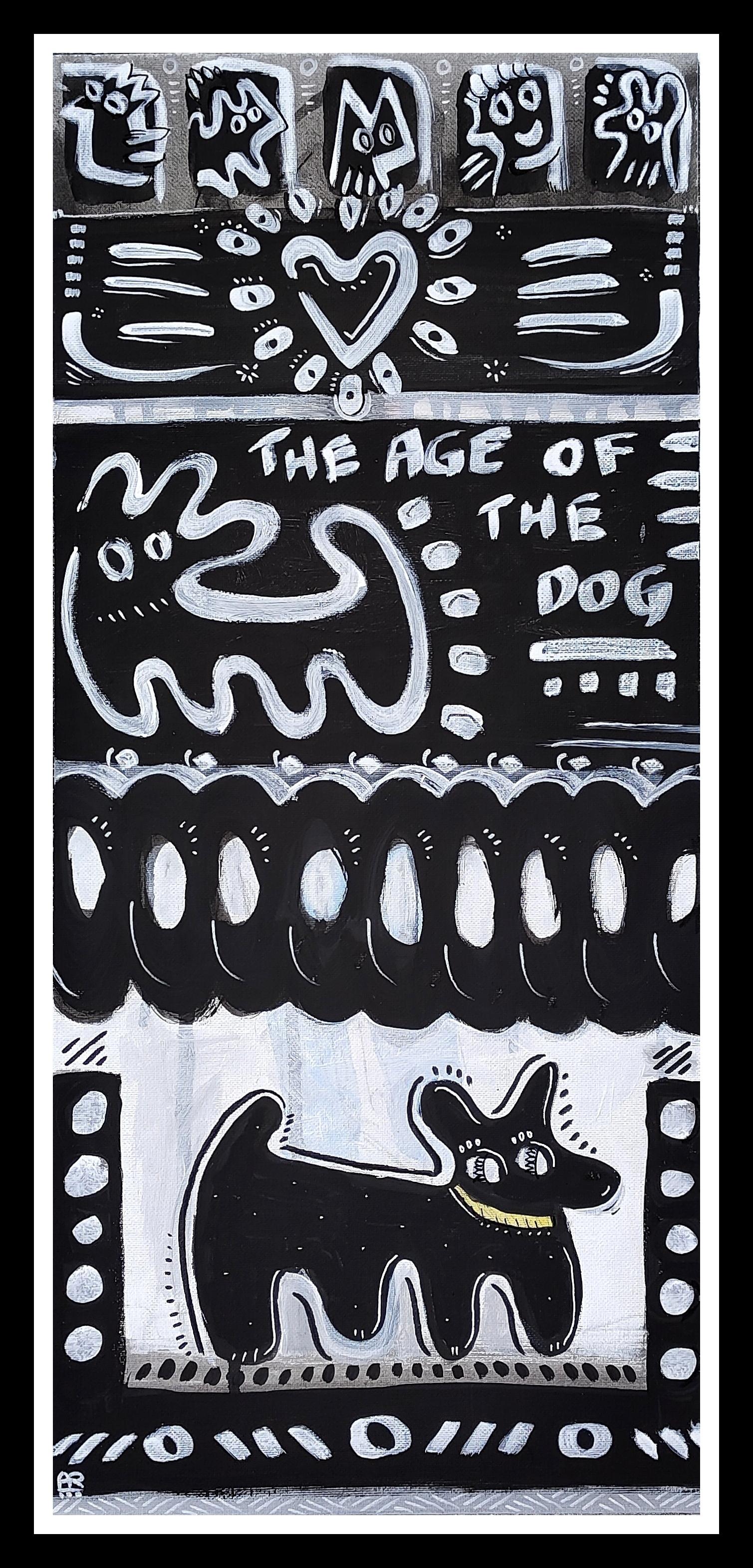 LA EDAD DEL PERRO - Painting Posmoderno de Angel Rivas