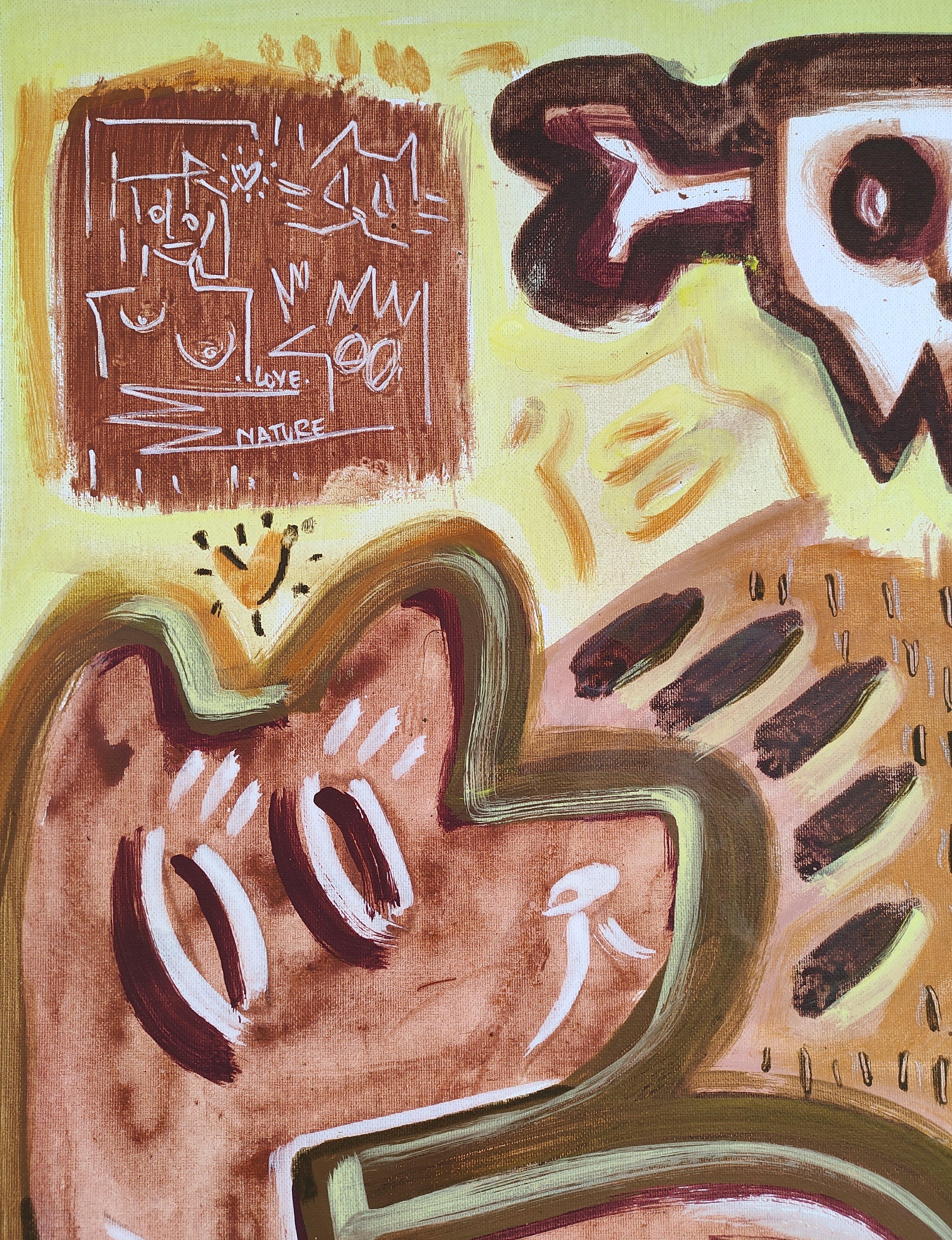 CUENTOS TRIBALES, pintura sobre lienzo en venta 3