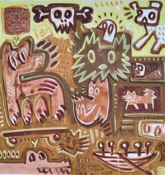 STORIE TRIBALI, pittura su tela