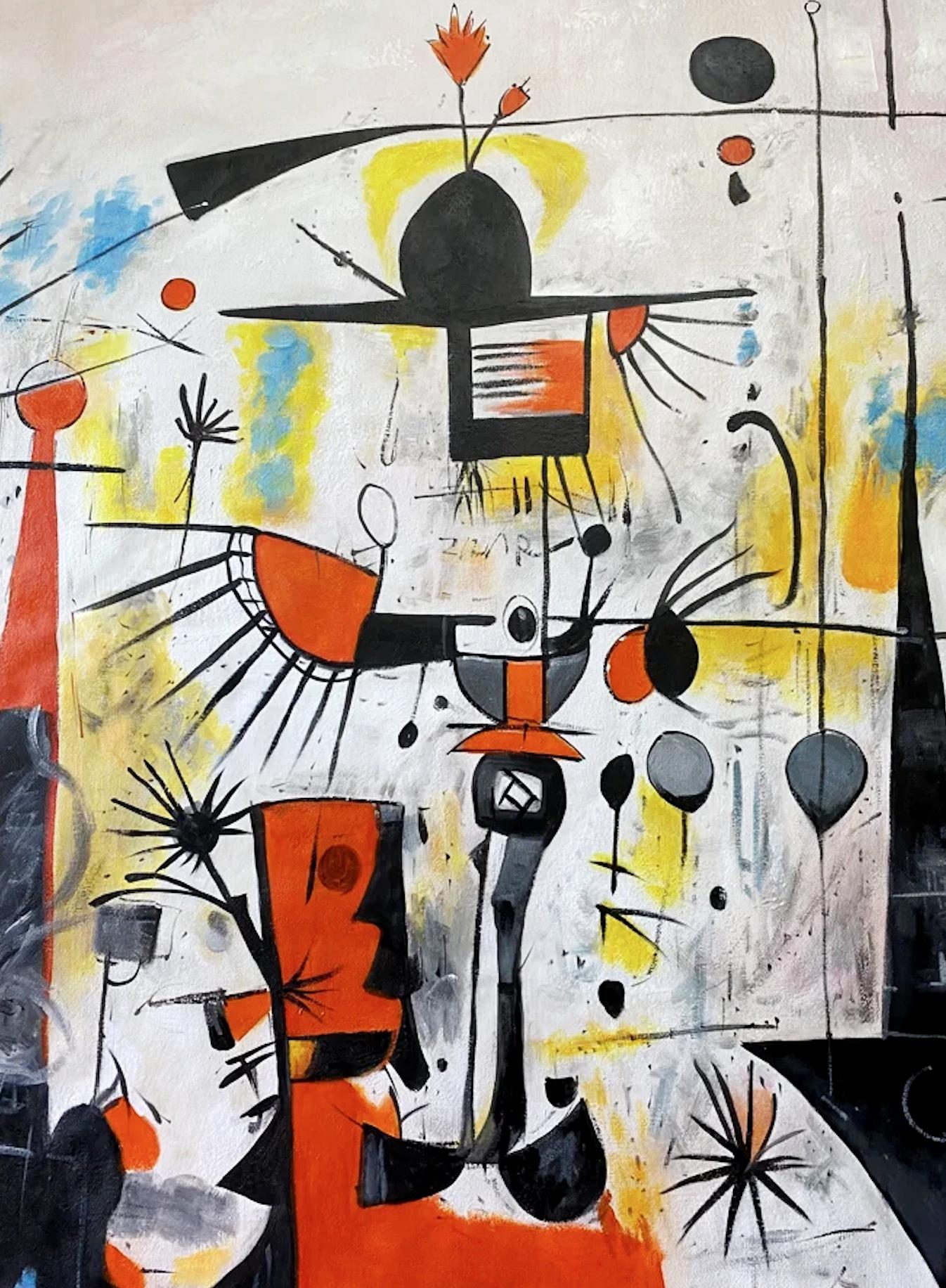 MONDO IRREALE III - Painting Astratto di Angel Rivas