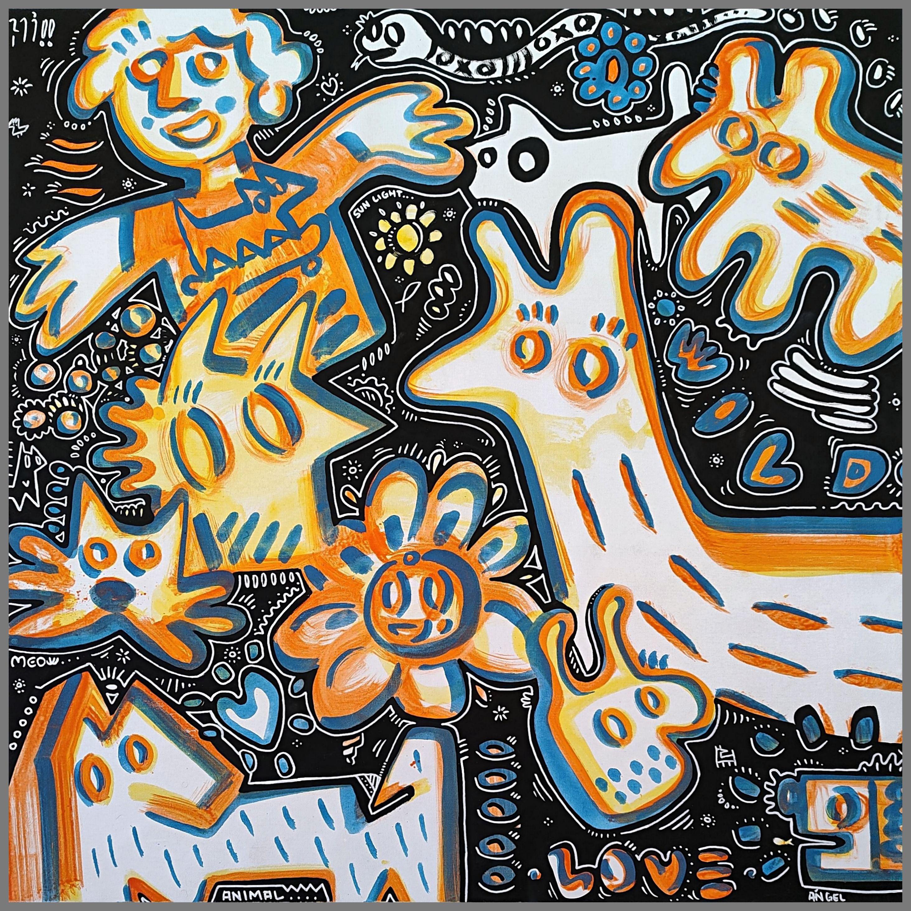 AMORE PER GLI ANIMALI SELVATICI - Painting Postmoderno di Angel Rivas
