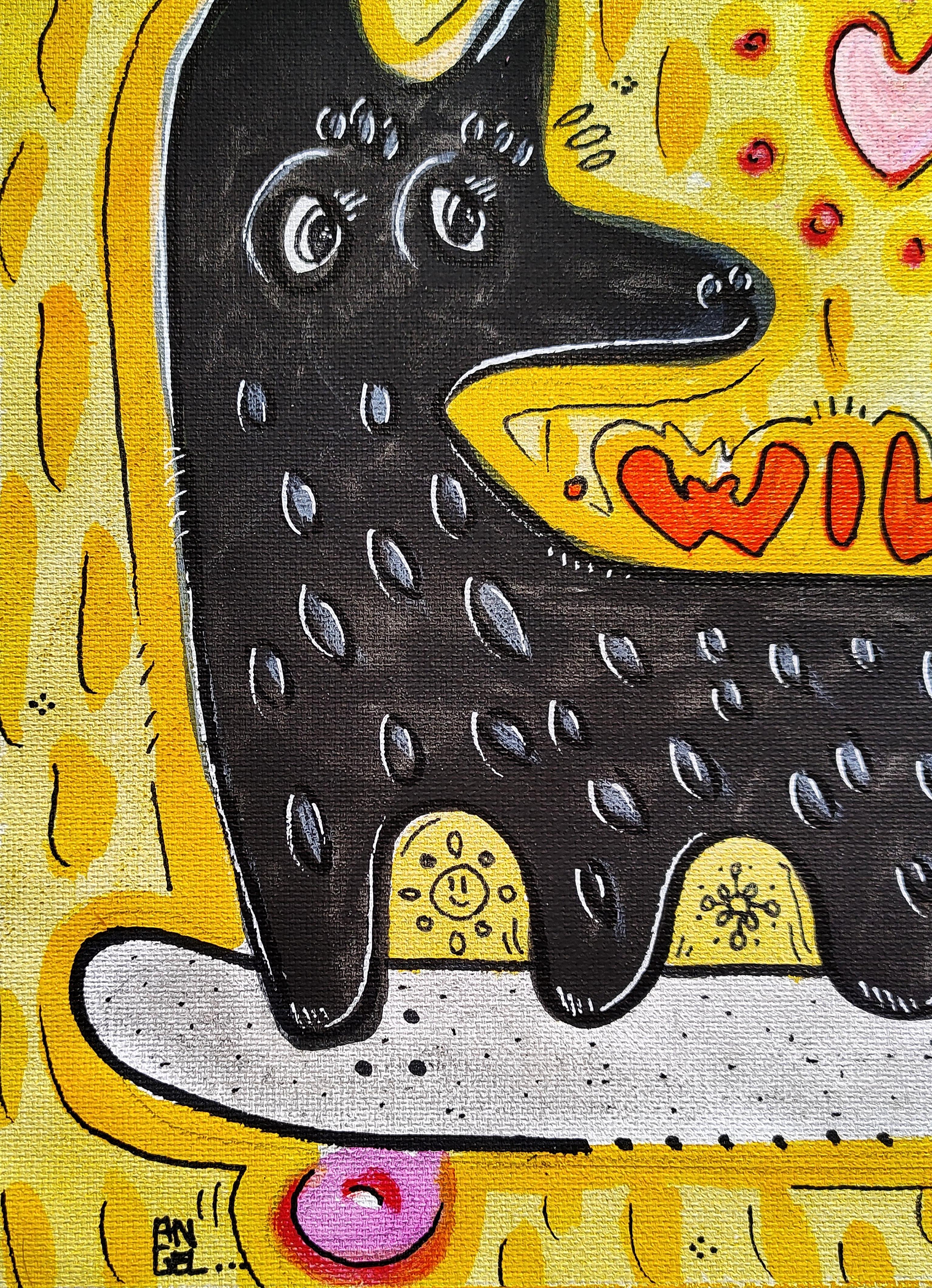 CANE SELVAGGIO - Painting Postmoderno di Angel Rivas