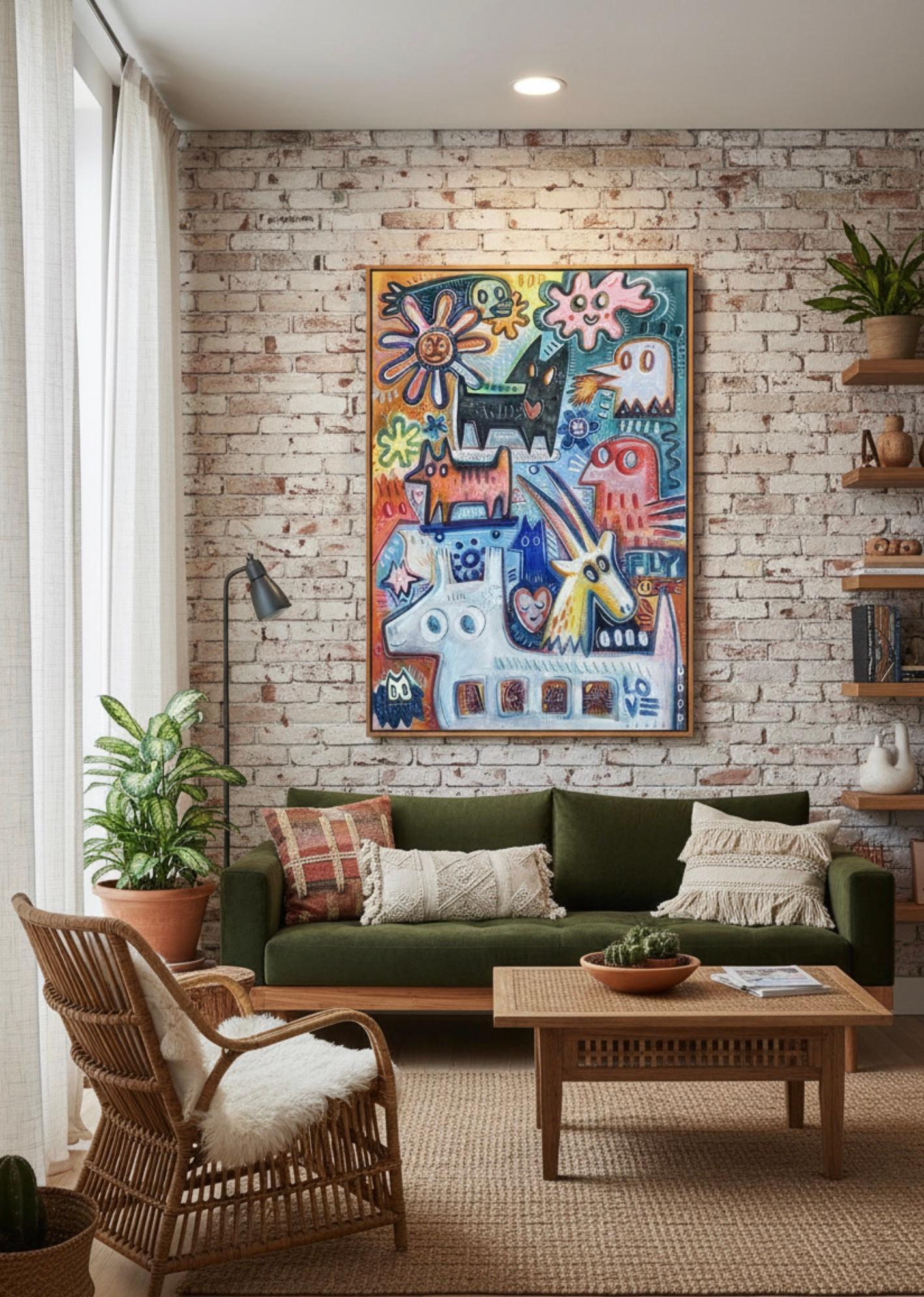 WILDE LIEBE (Postmoderne), Painting, von Angel Rivas