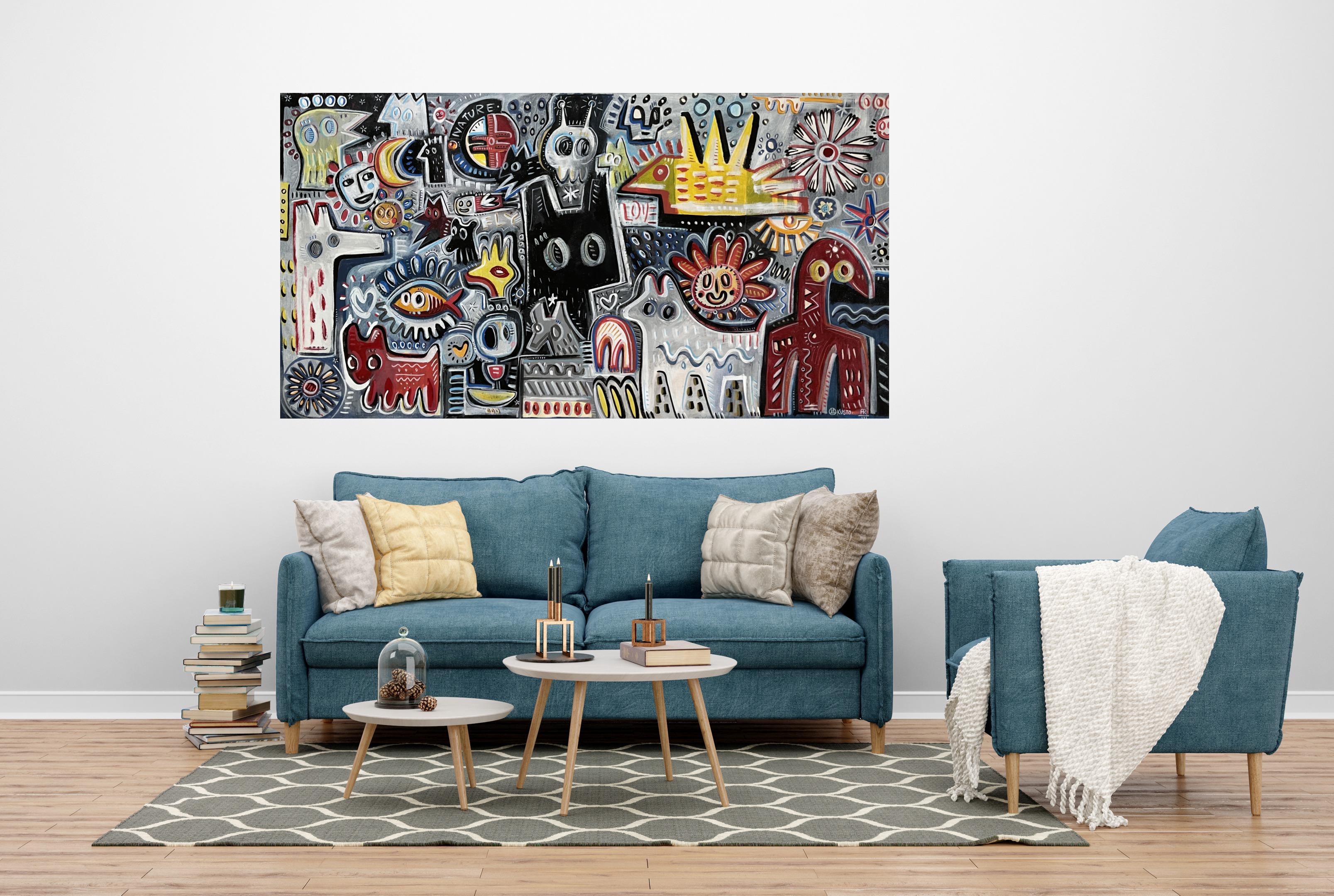 AMOR A LA VIDA SALVAJE - Painting de Angel Rivas