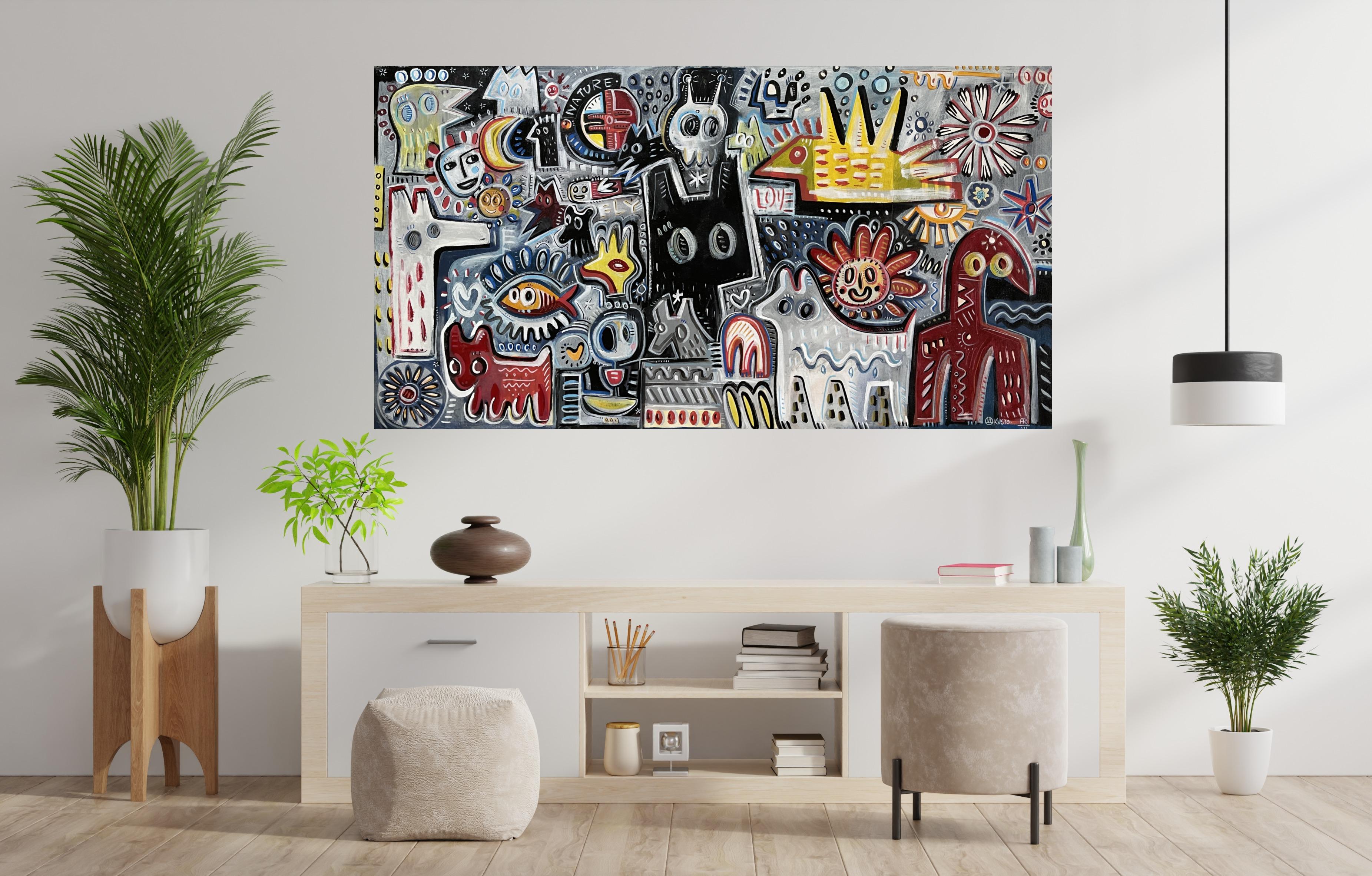 AMOR A LA VIDA SALVAJE - Painting Posmoderno de Angel Rivas