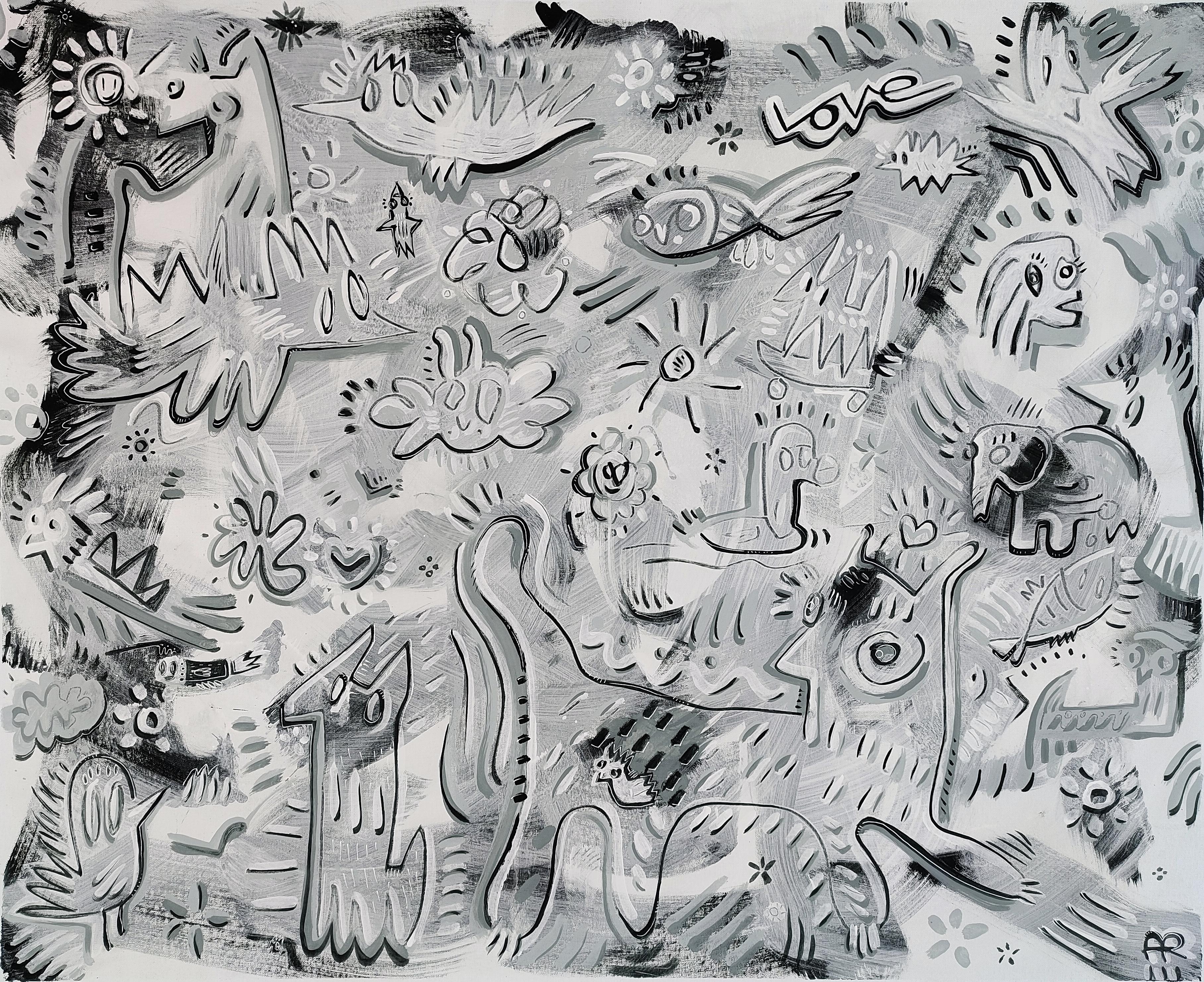 Angel Rivas Animal Painting - WINTER IS COMING
