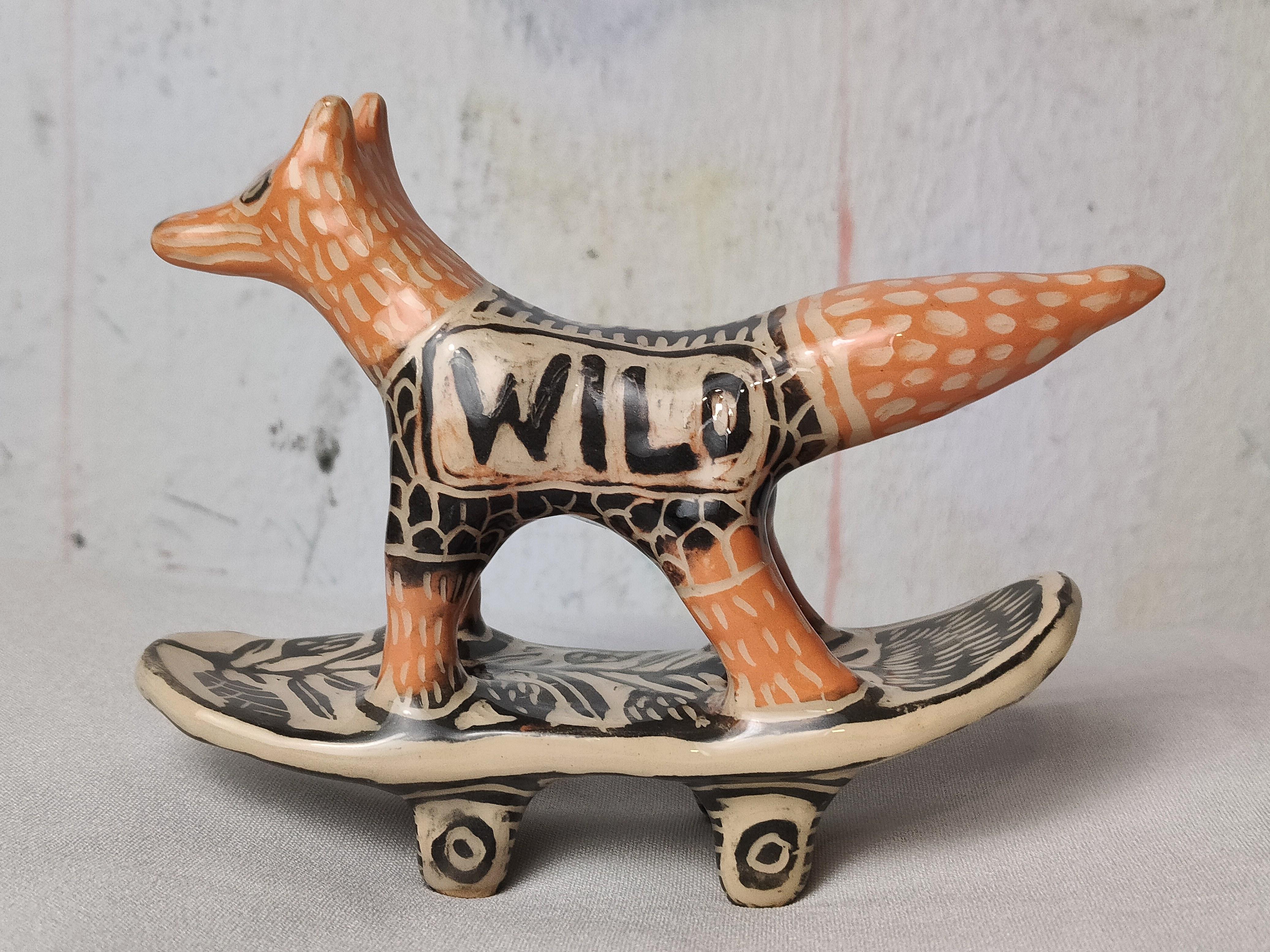 WILD FOX IV - Sculpture by Angel Rivas
