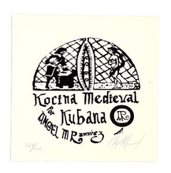 Angel Roque Ramirez Cuban Artist Original Hand Signed engraving 2002
