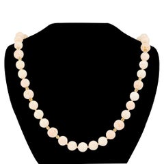 Angel Skin Carved Coral Bead Necklace