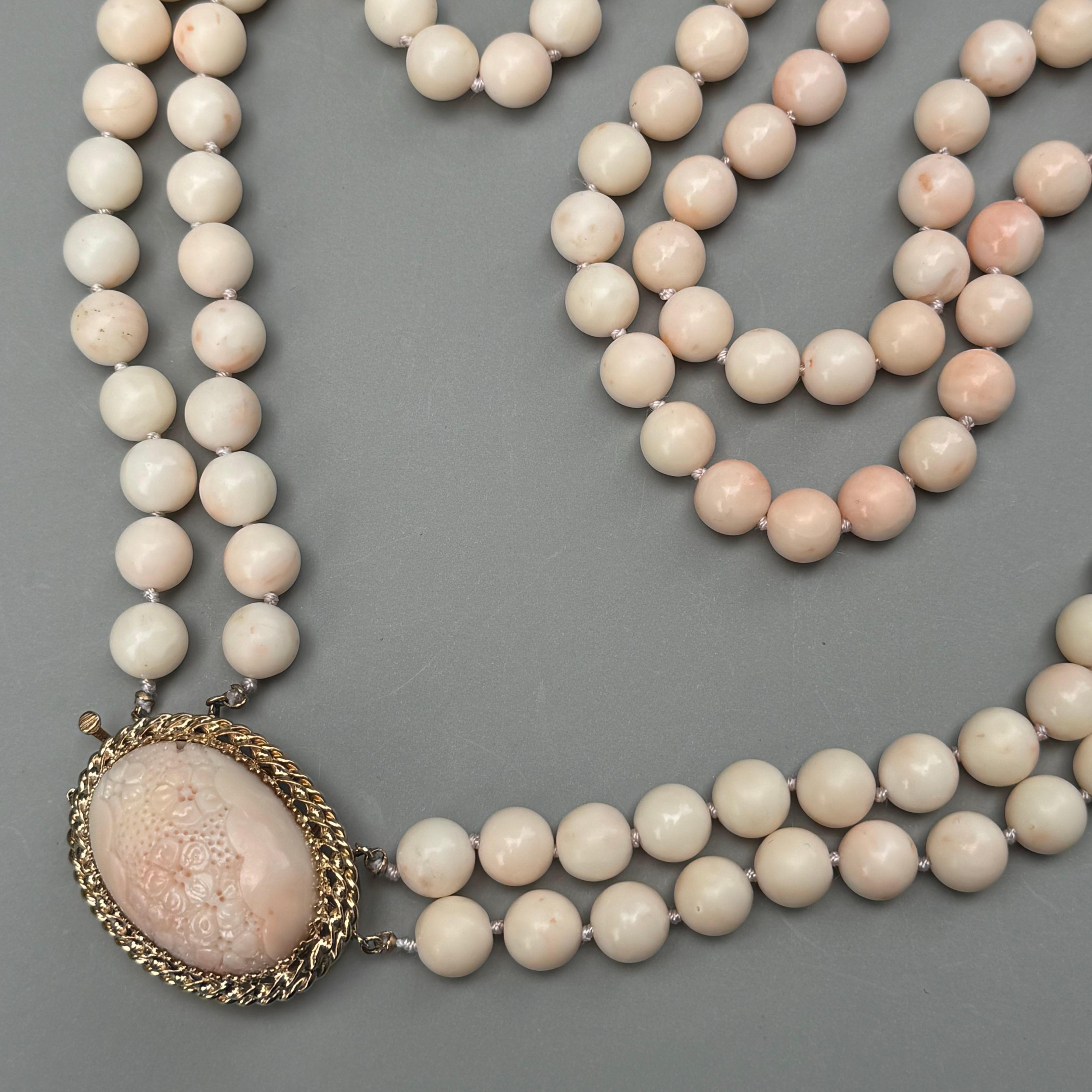 carved coral beads