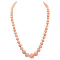 Collier Riviera en perles de corail naturel