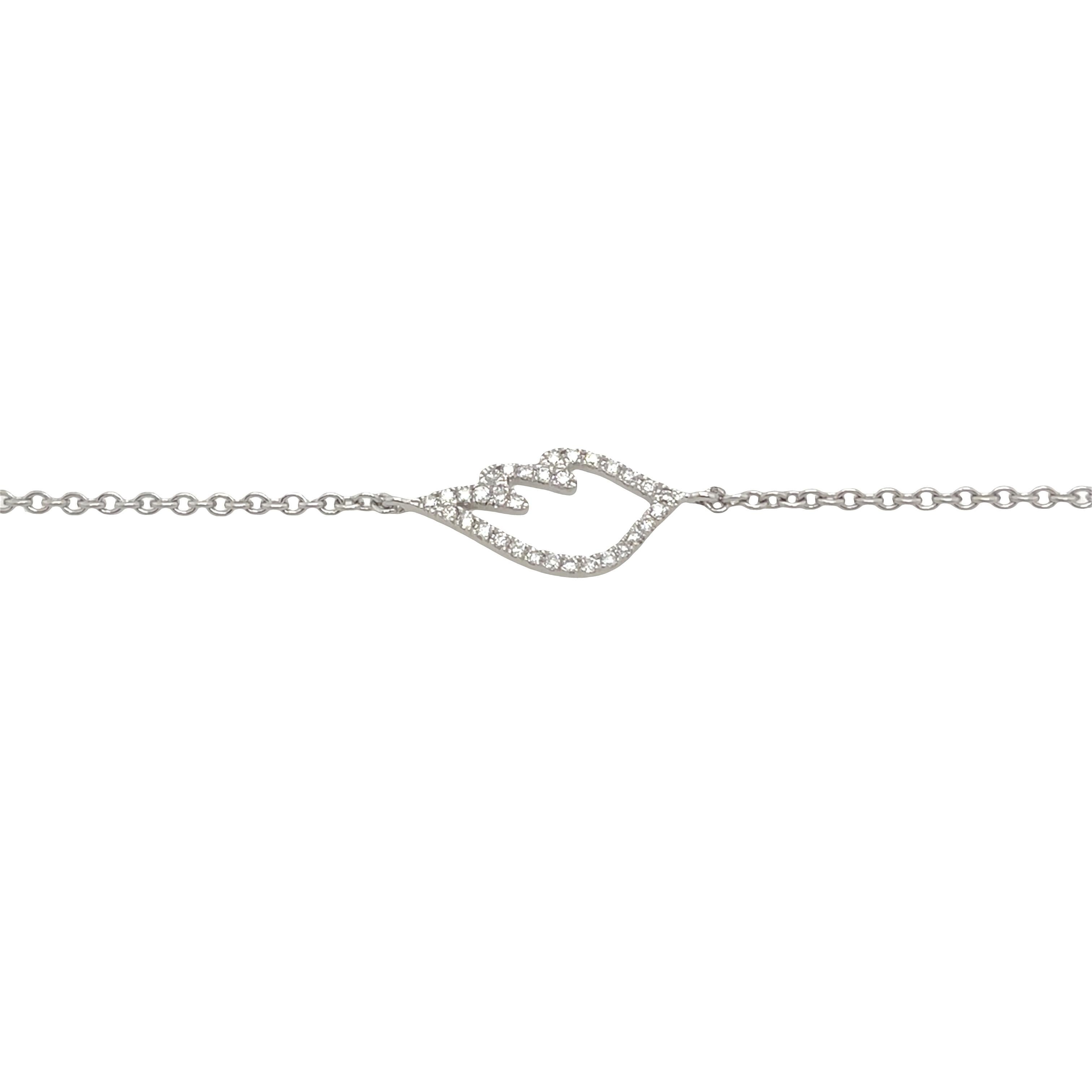 Engelsflügel-Diamantarmband, gefasst in 18 Karat Weißgold im Zustand „Hervorragend“ im Angebot in London, GB