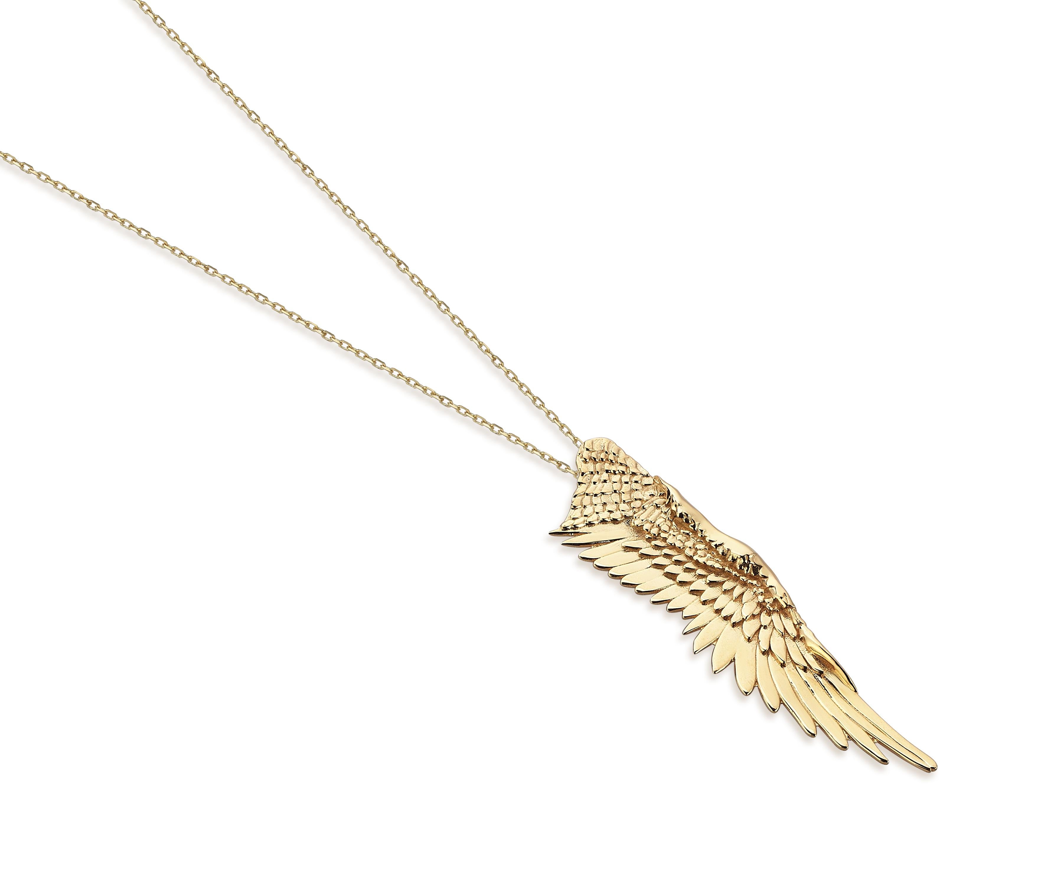 Angel Wing Pendant Necklace In New Condition For Sale In New York, NY
