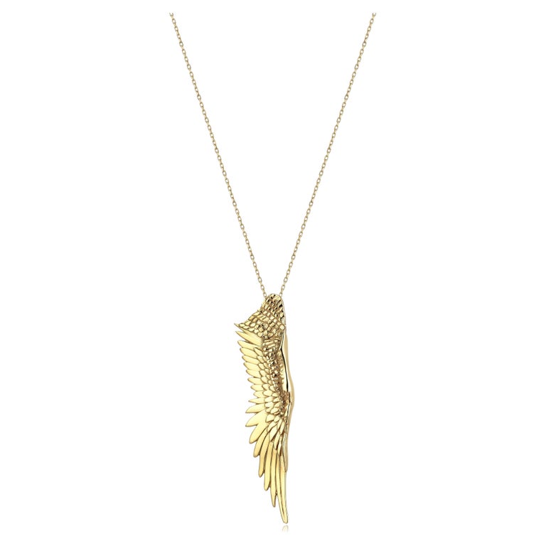 Angel Wing Pendant Necklace For Sale at 1stDibs